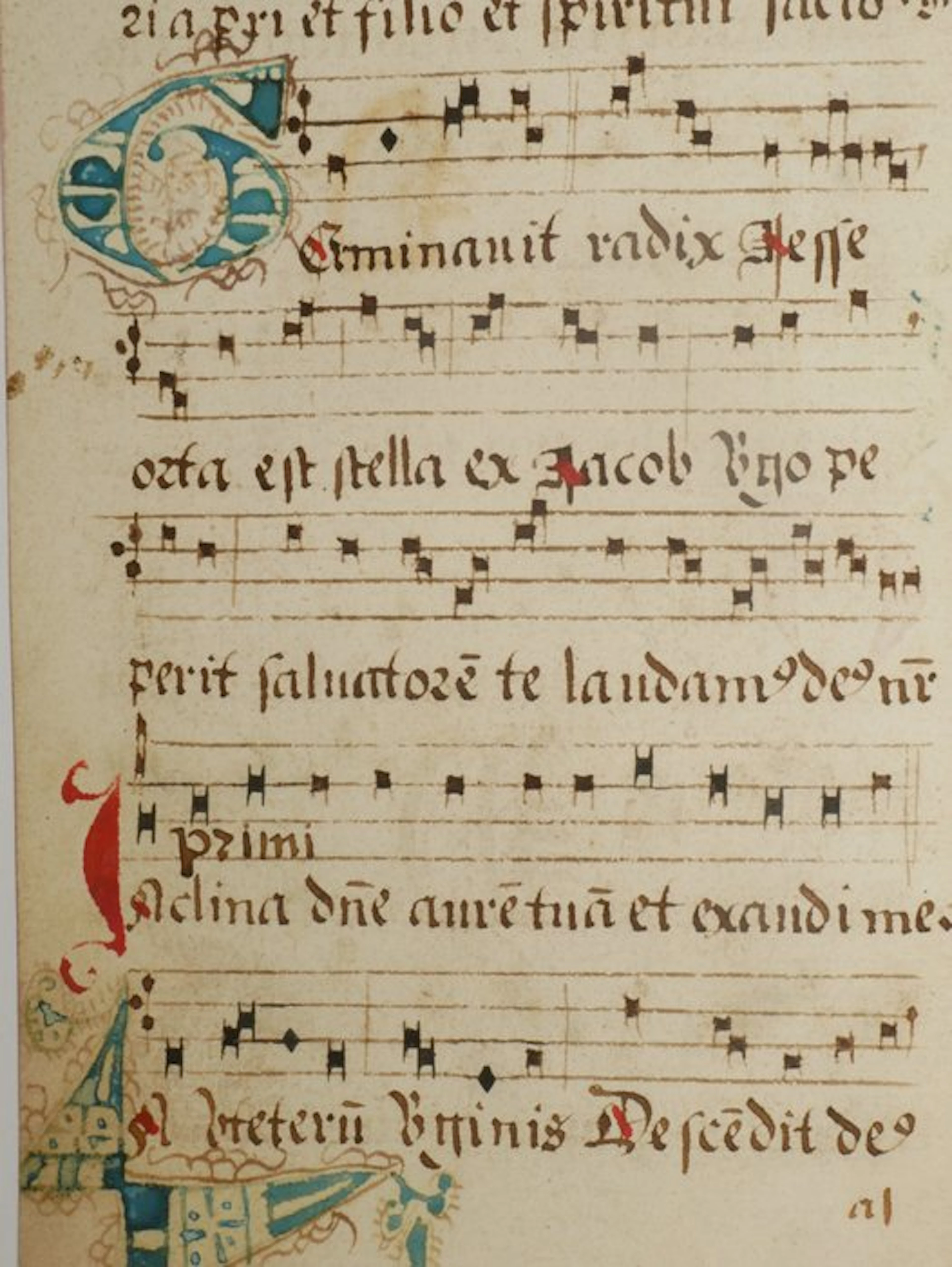 Anonymous - Original Dutch Manuscript from religious musical Book - ca