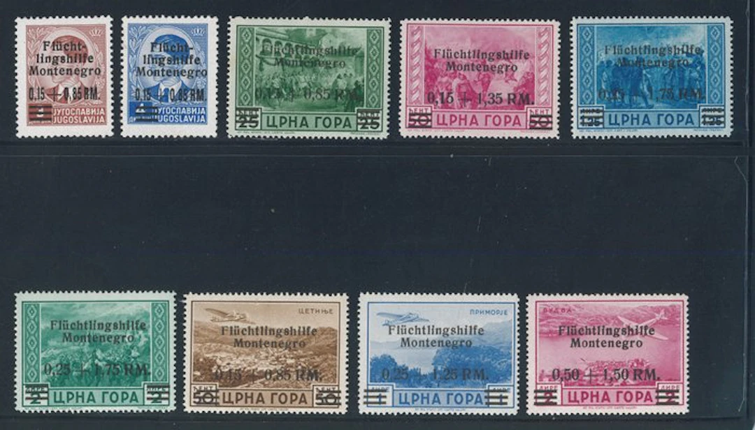 German Administration - Cettigne - Overprinted
