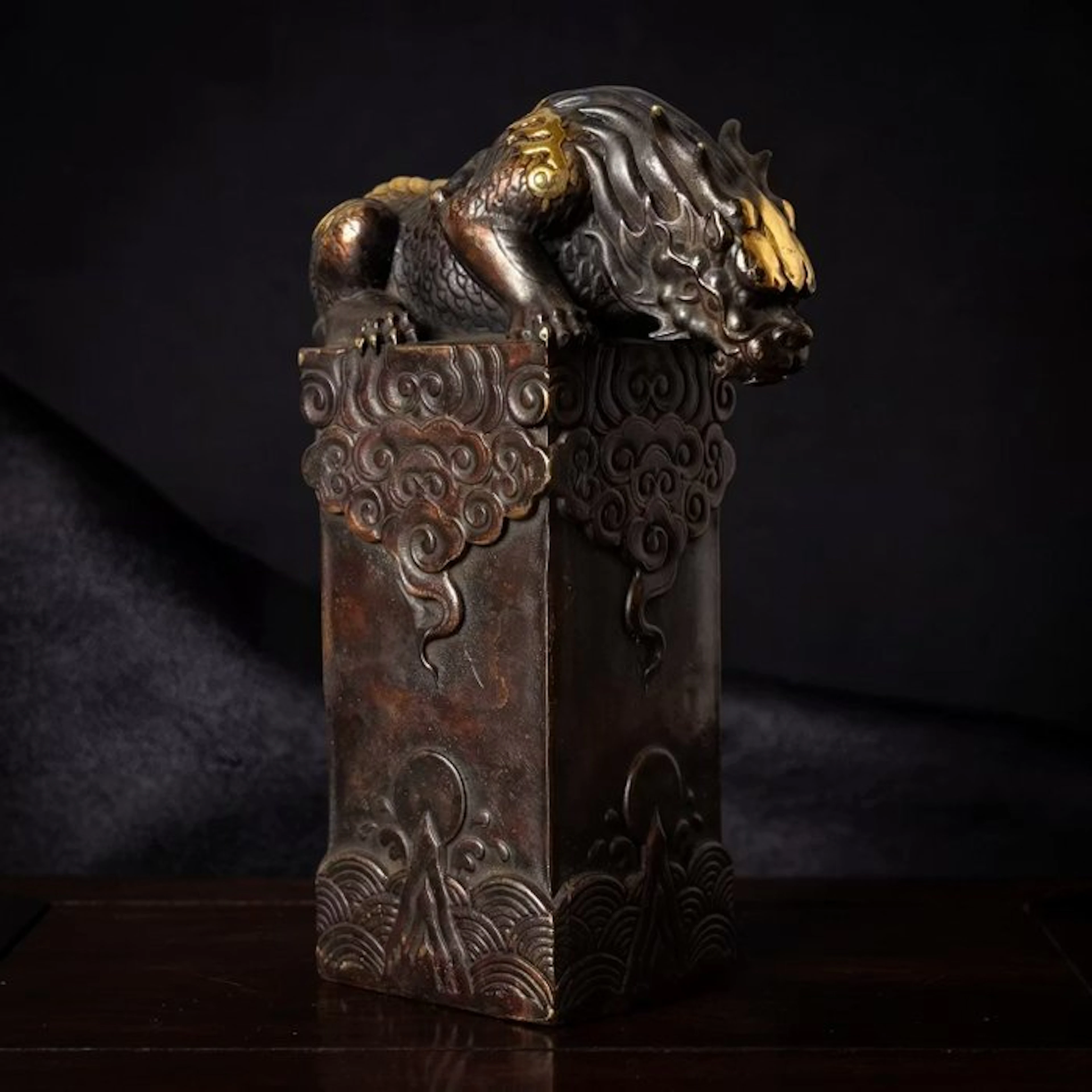 Draak / Mythisch wezen 20 cm / 2 kg - Bronze - Asia