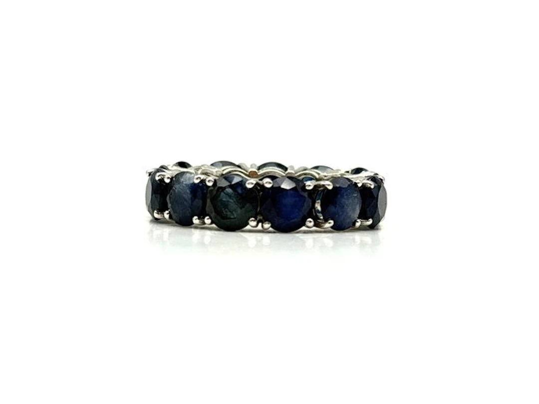Ring - 14 kt. White gold - 13.13ct. tw. Sapphire