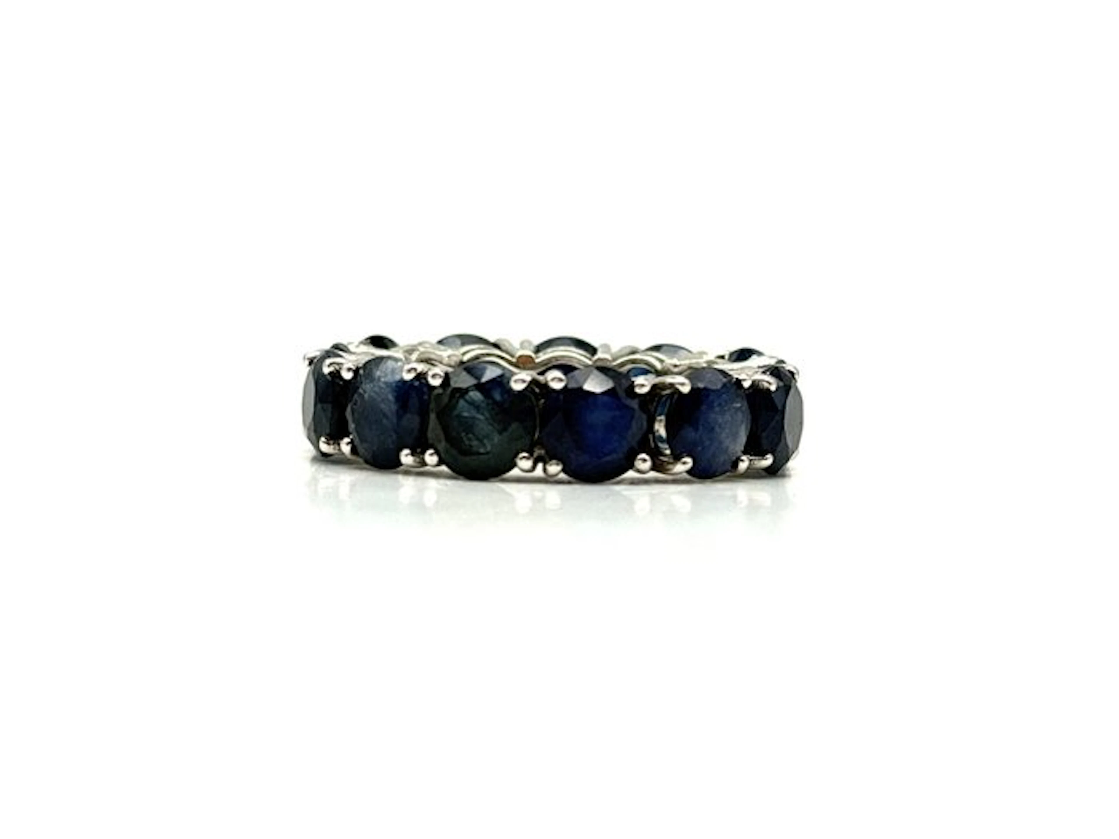 Ring - 14 kt. White gold - 13.13ct. tw. Sapphire
