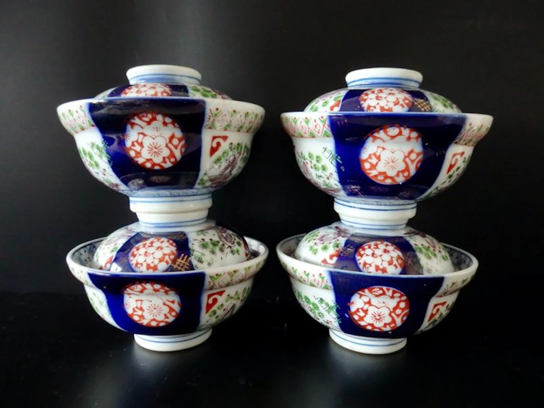 Hayashi Kyruro - Bowl (8) - Porcelain - Some-Nishiki technique