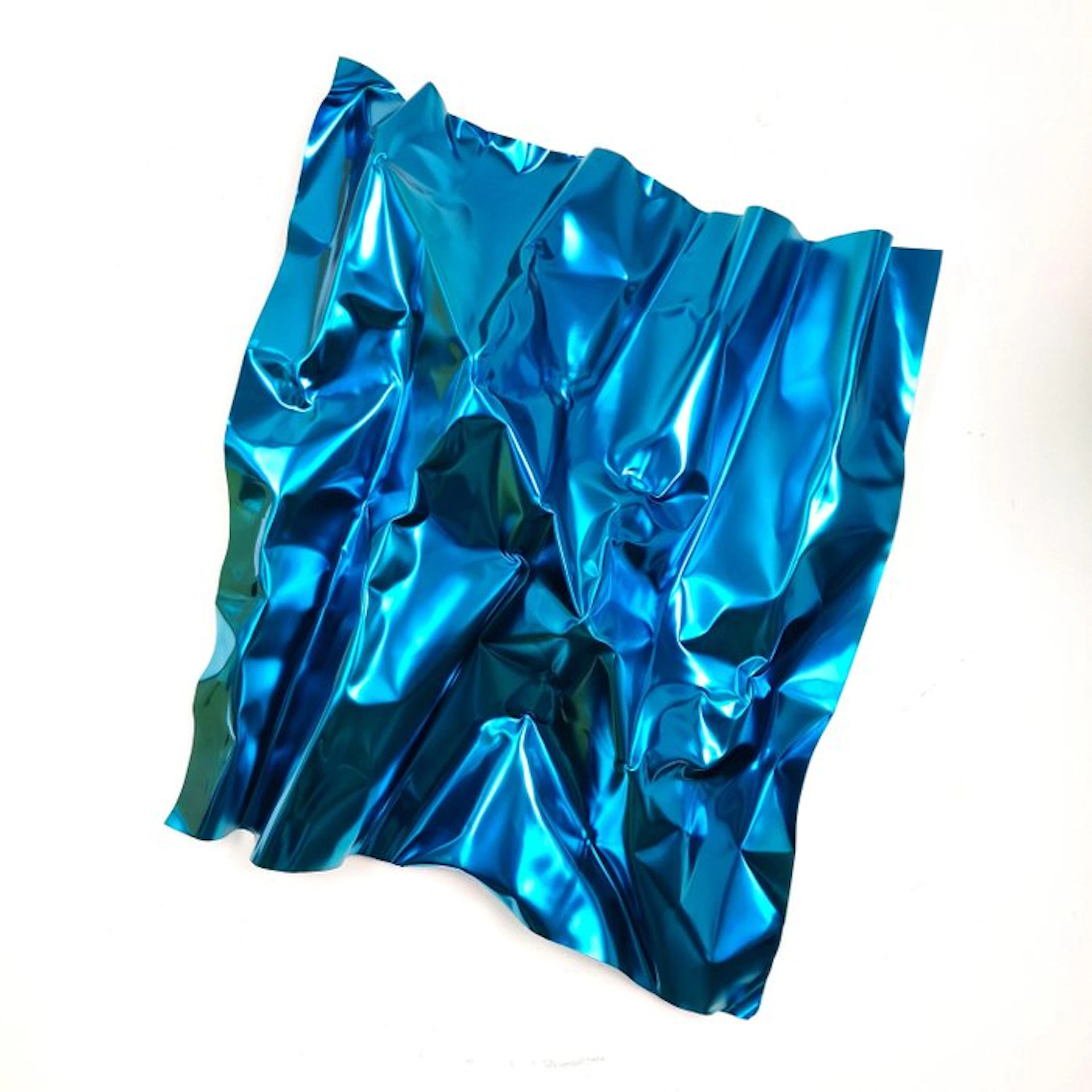 José Soler Art - Steel Silk. Blue (Wall Sculpture)