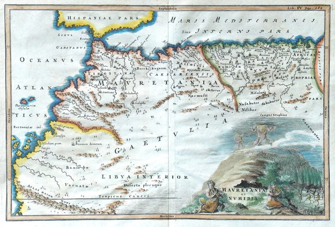 Africa - Morocco Algeria; Cellarius - Mauretania et Numidia - 1732