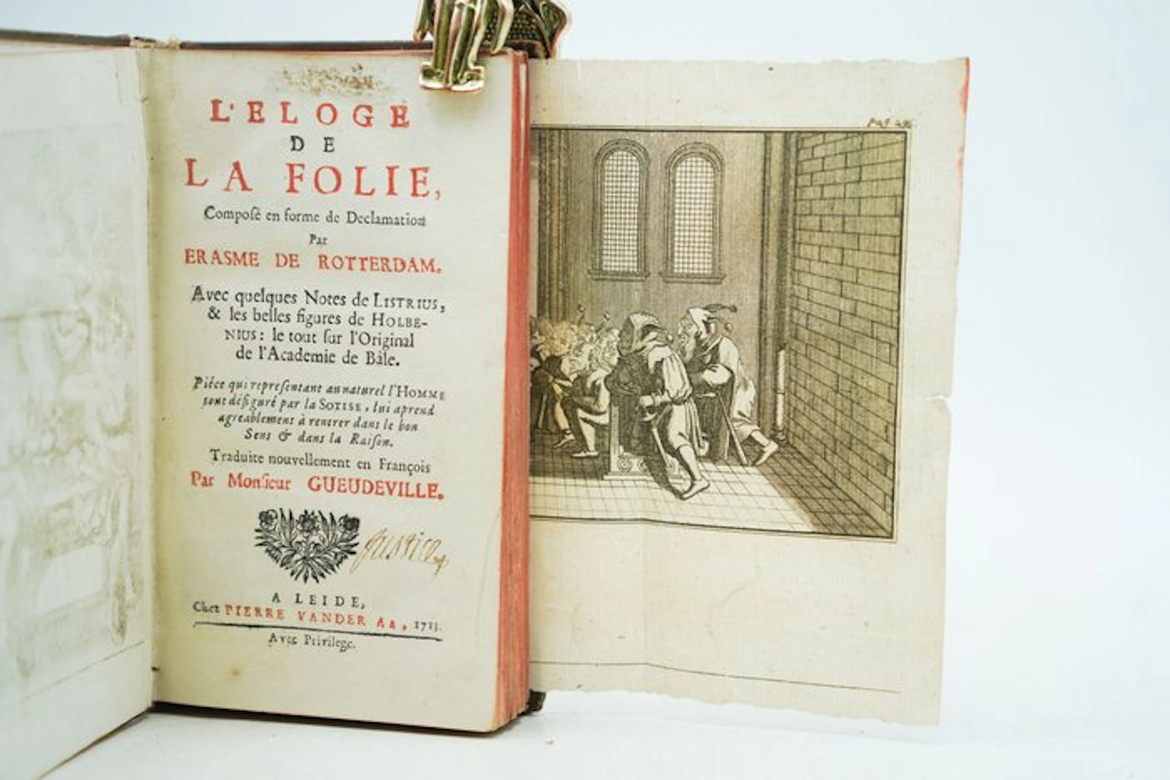 Erasme de Rotterdam / Hobenius - L'éloge de la folie - 1713