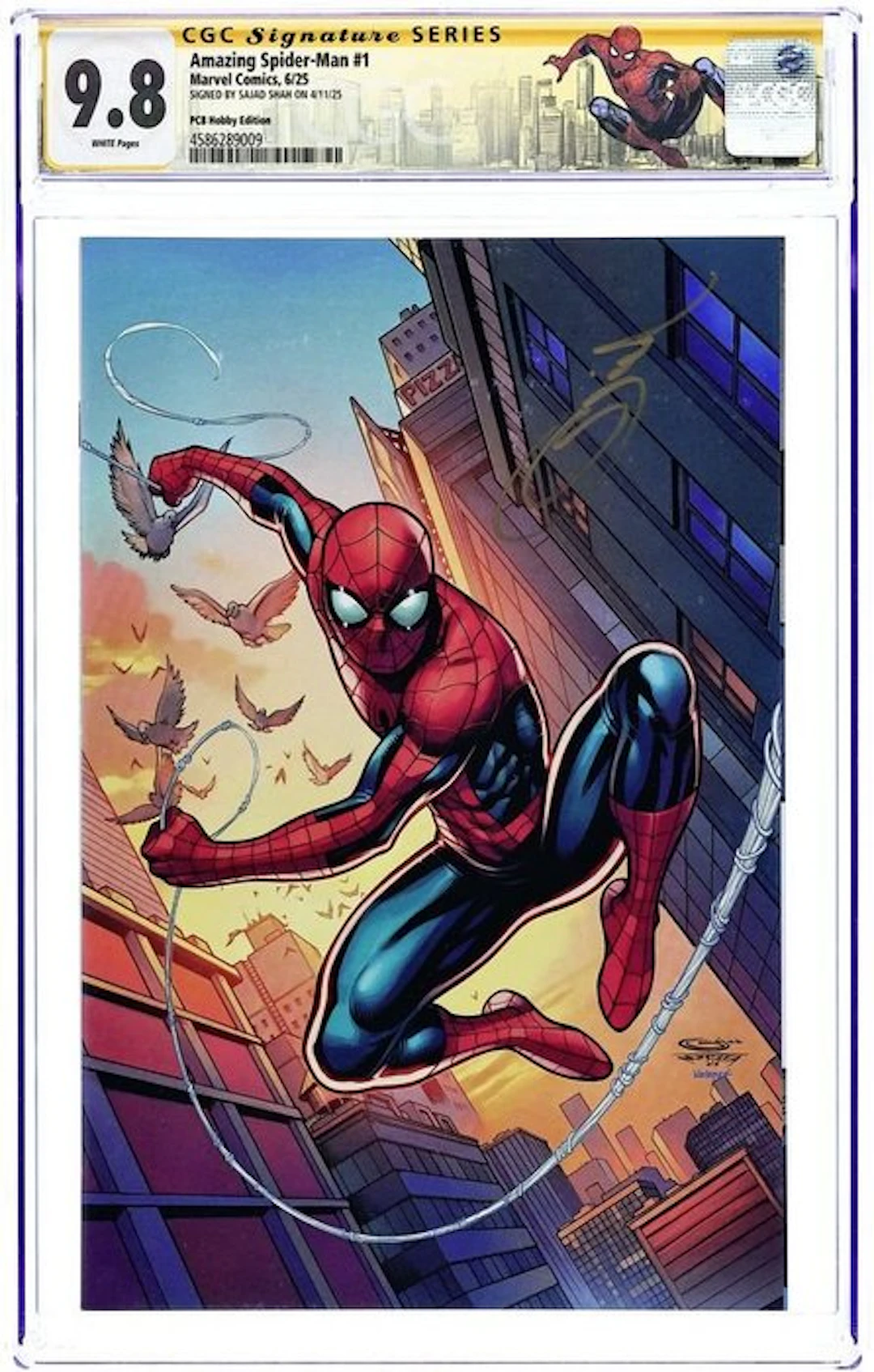 Amazing Spider-Man #1 - CGC 9.8 Signed by Sajad Shah PCB...