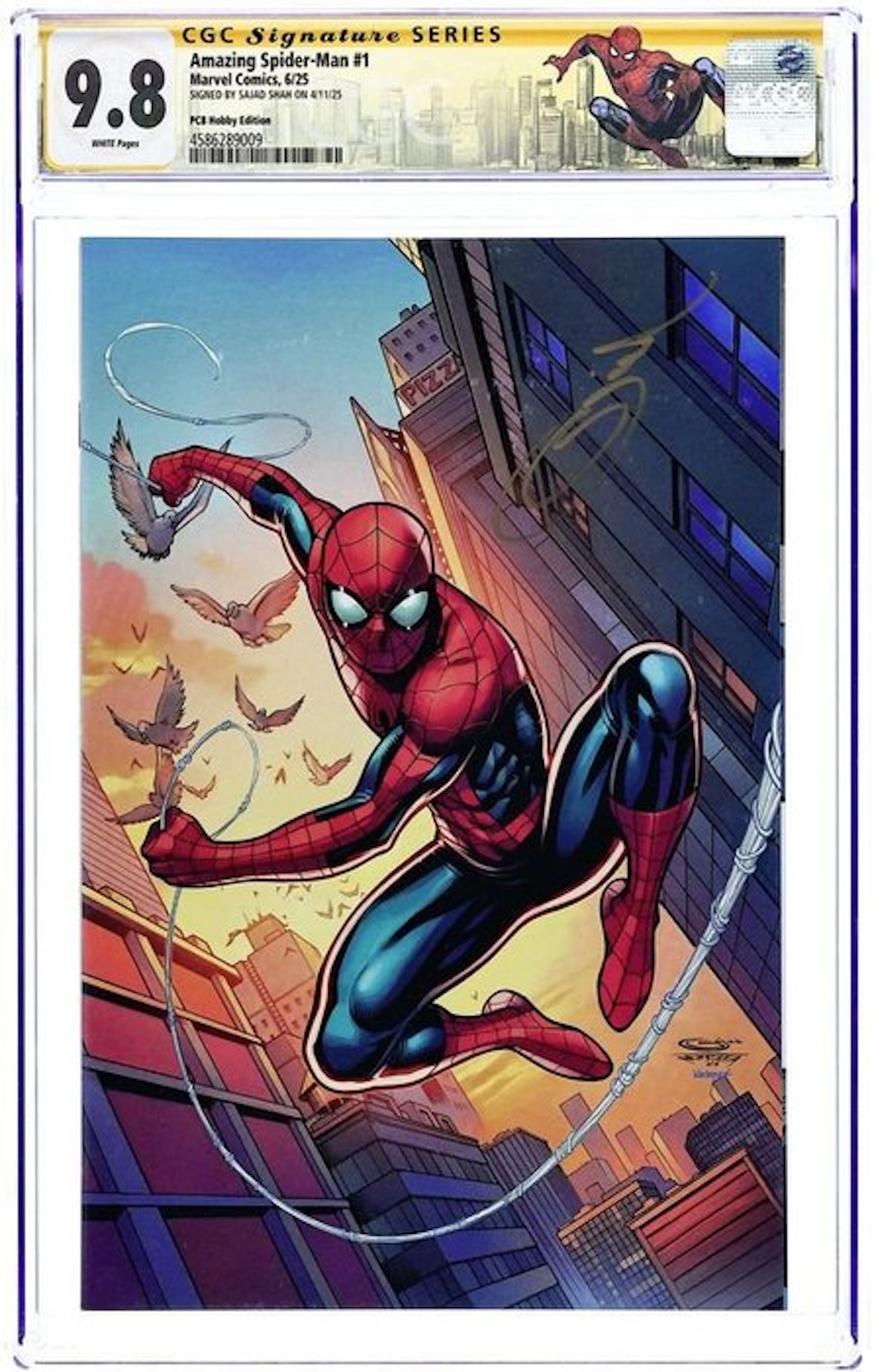 Amazing Spider-Man #1 - CGC 9.8 Signed by Sajad Shah PCB...