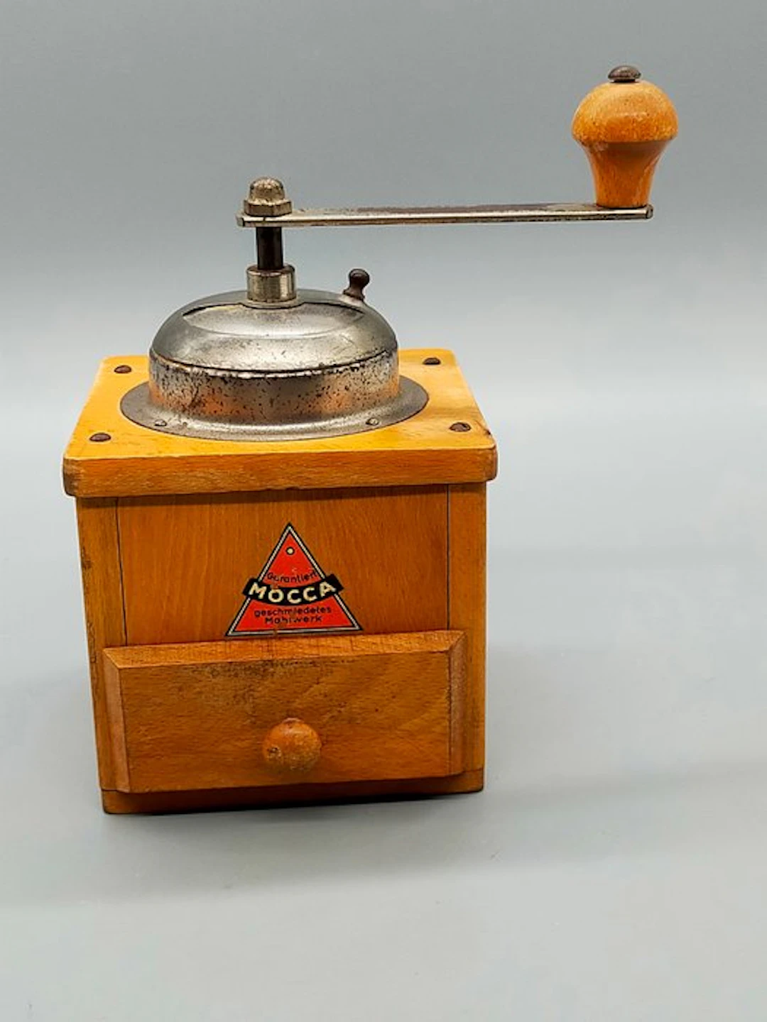 Antike Kaffeemühle Mocca – Holz Handmühle Mahlwerk - Coffee grinder - Wood