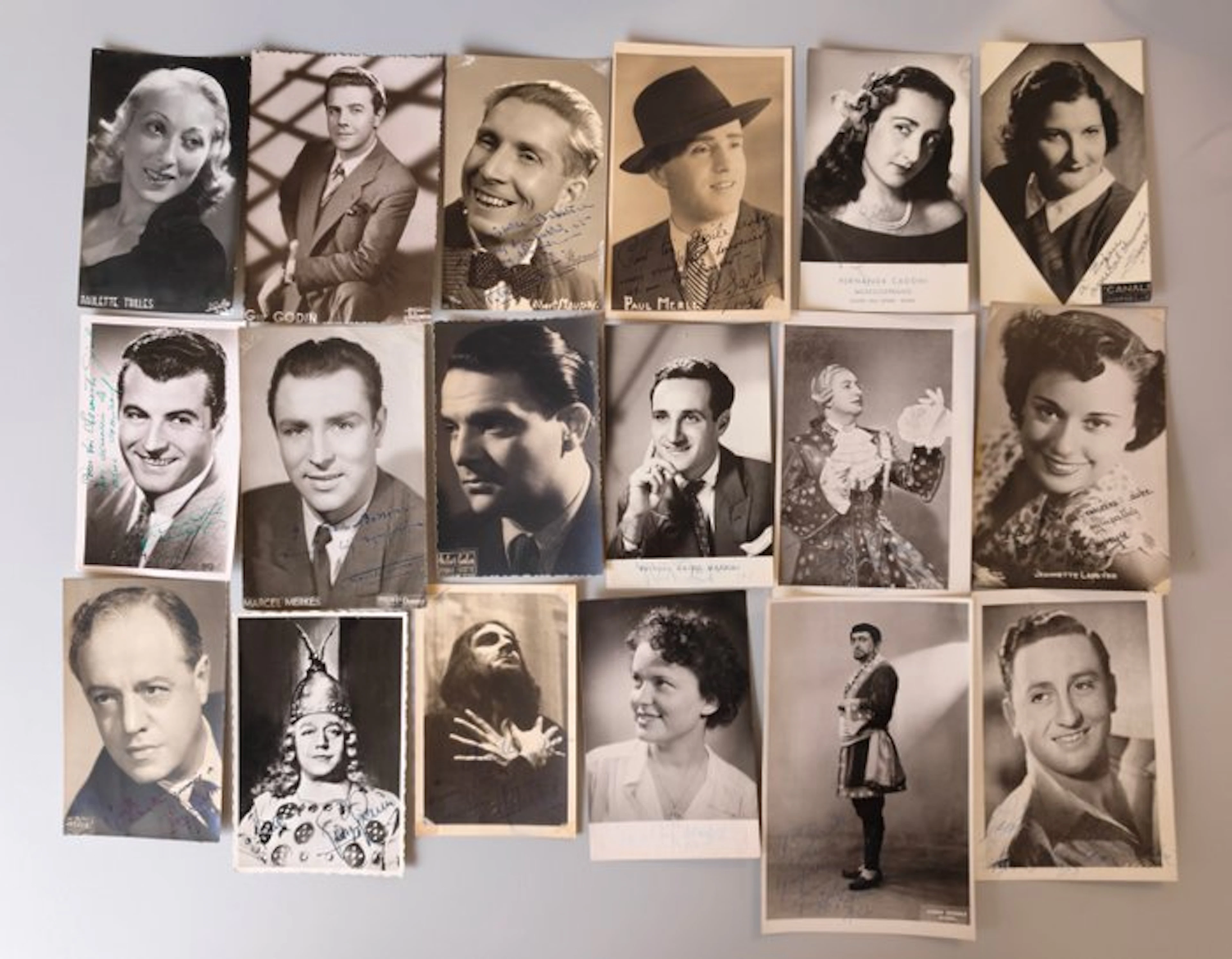 Autre - Collection de photographies d’artistes dédicacées – Théâtre