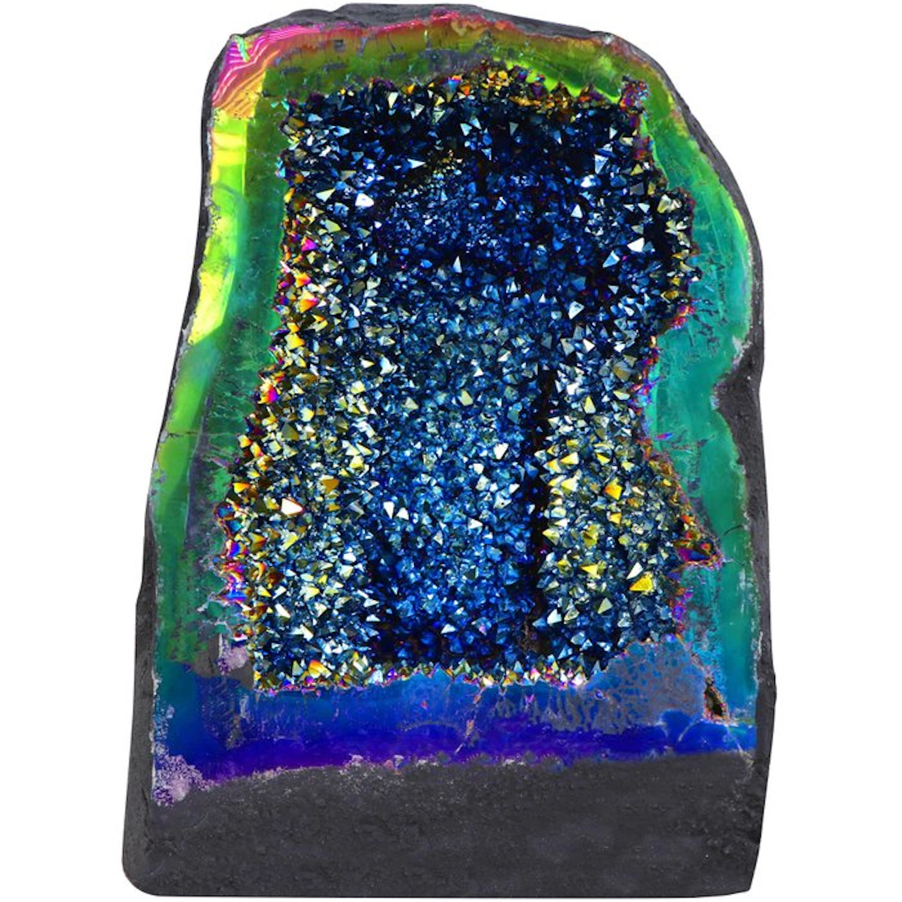 Rainbow Color Amethyst - Geode - 28x19x15 cm- 9 kg
