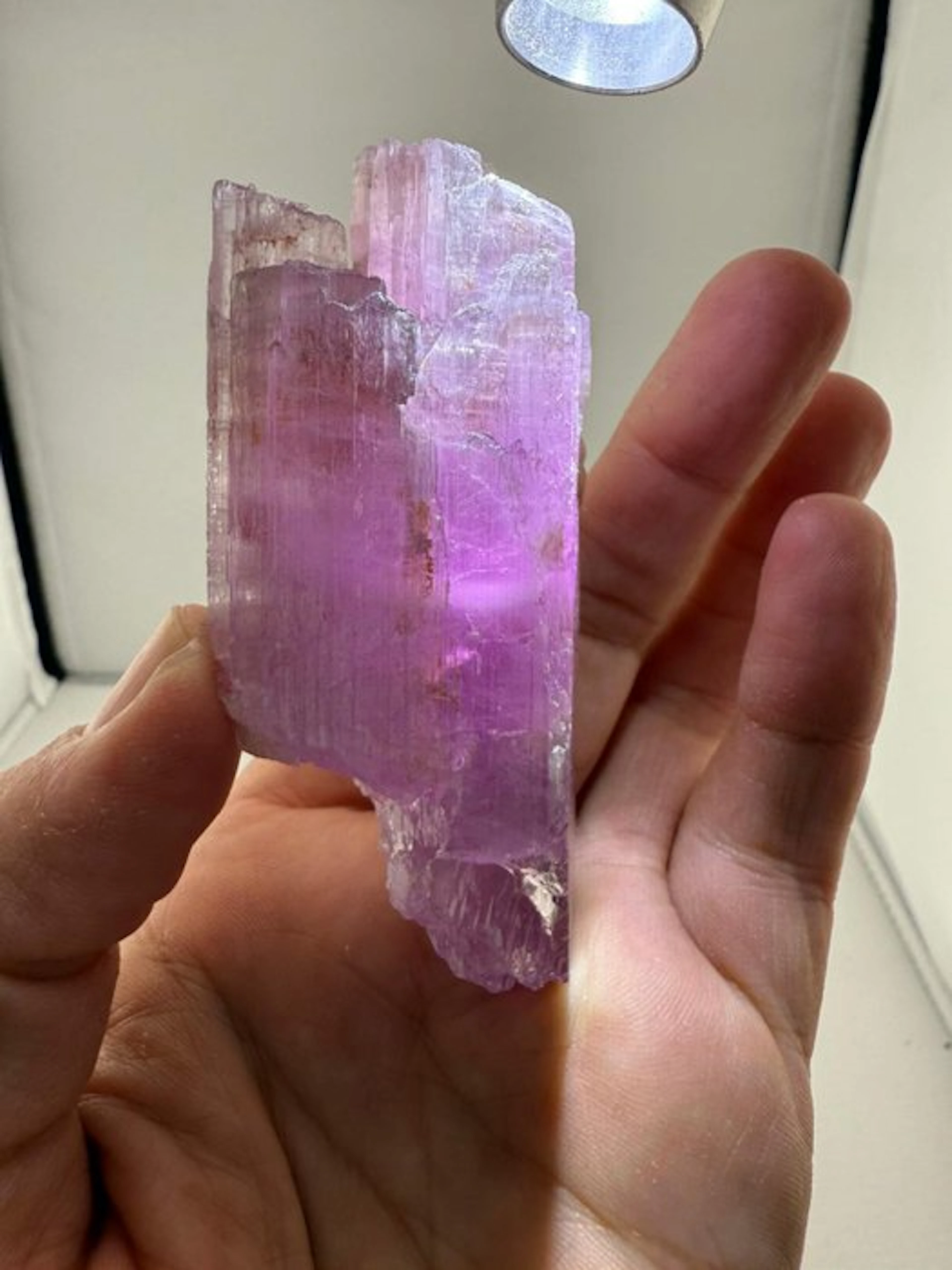 Natural Pink Kunzite Crystal Specimen – Raw Lithium...
