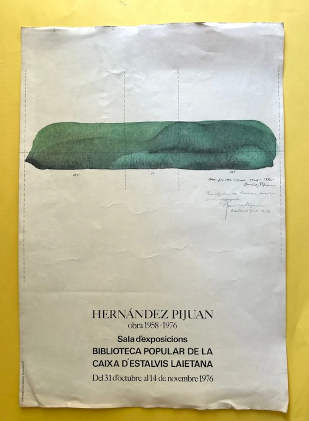 Joan Hernández Pijuan (1931–2005) - Original Exhibition Poster, 1976