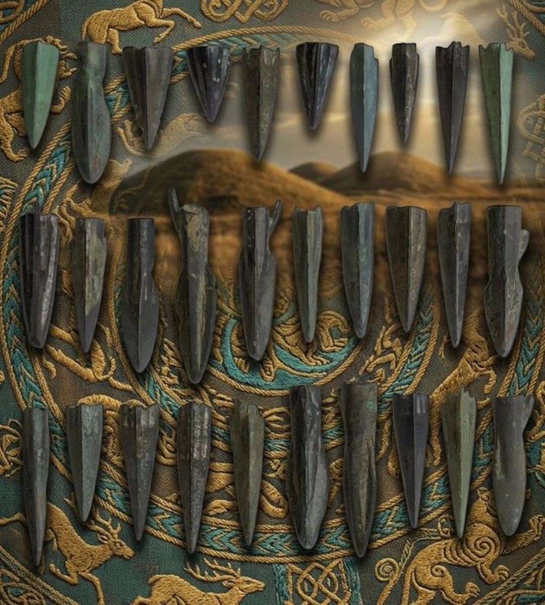 Scythian Bronze Collection of arrowheads -30 pcs.Good condition