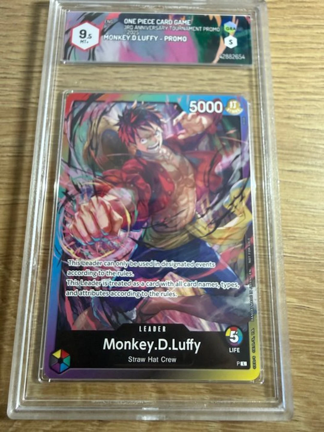 Bandai - 1 Graded card - One Piece - Monkey D. Luffy - Graad 9.5