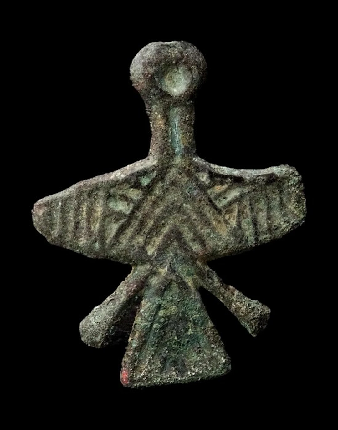 Ancient Chinese - Very rare bird appliqué - Warring...
