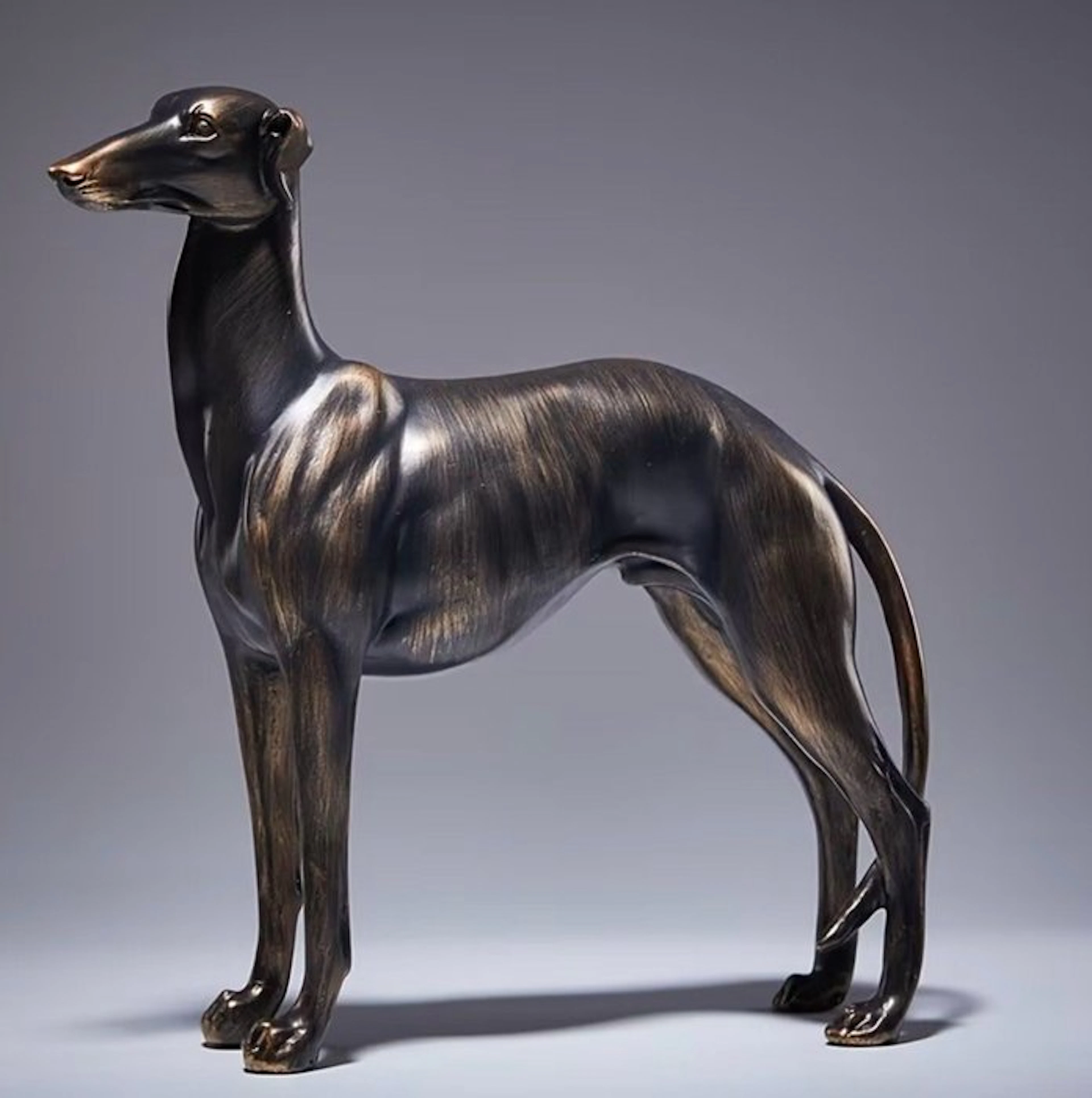 Figure - Greyhound bronze sculpture - Bronze