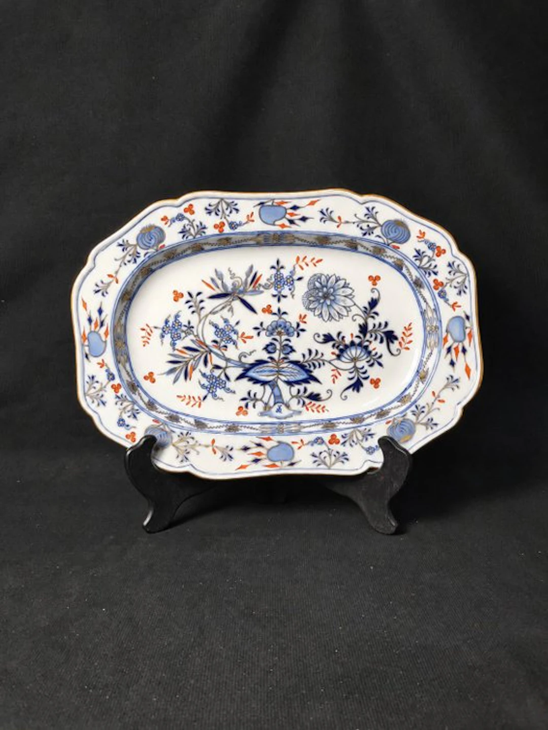 Meissen - Cipolla Blu oro - Piatto da portata - D.34,5cm...