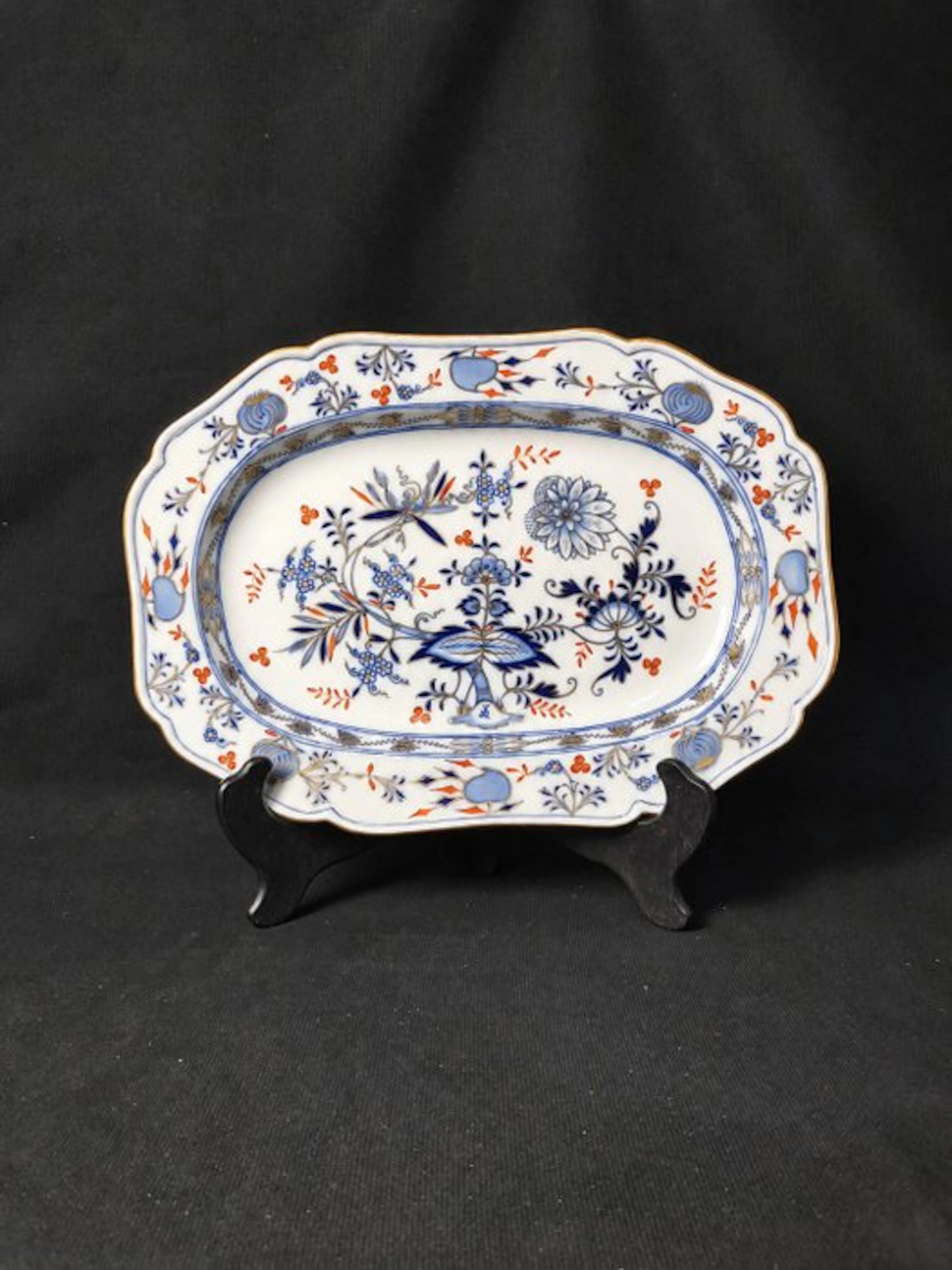 Meissen - Cipolla Blu oro - Piatto da portata - D.34,5cm...