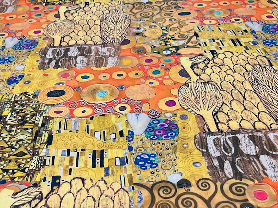 Exclusive GCFabrics – Klimt Style Artistic Upholstery Fabric in Cotton