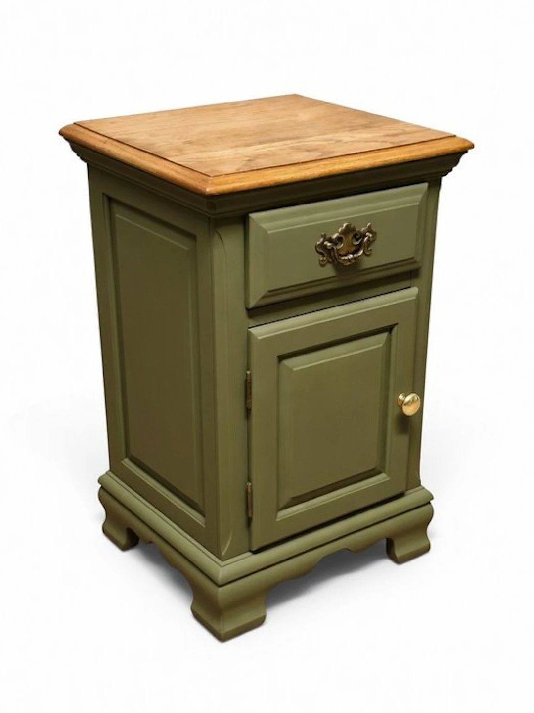Nightstand - Oak, Wood - Elegant Vintage Nightstand