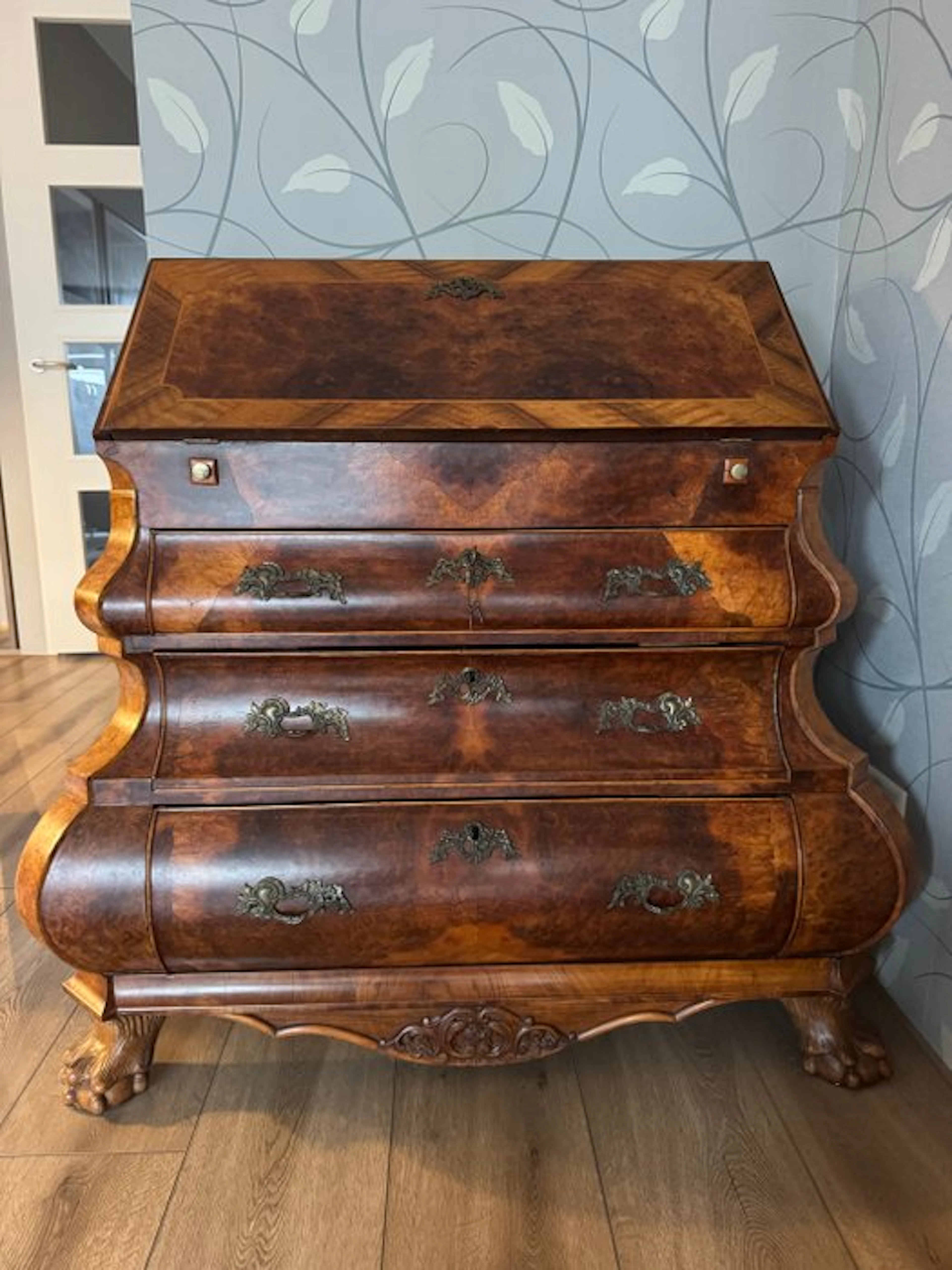 Bureau cabinet - Ivory - Biedermeier secretaire