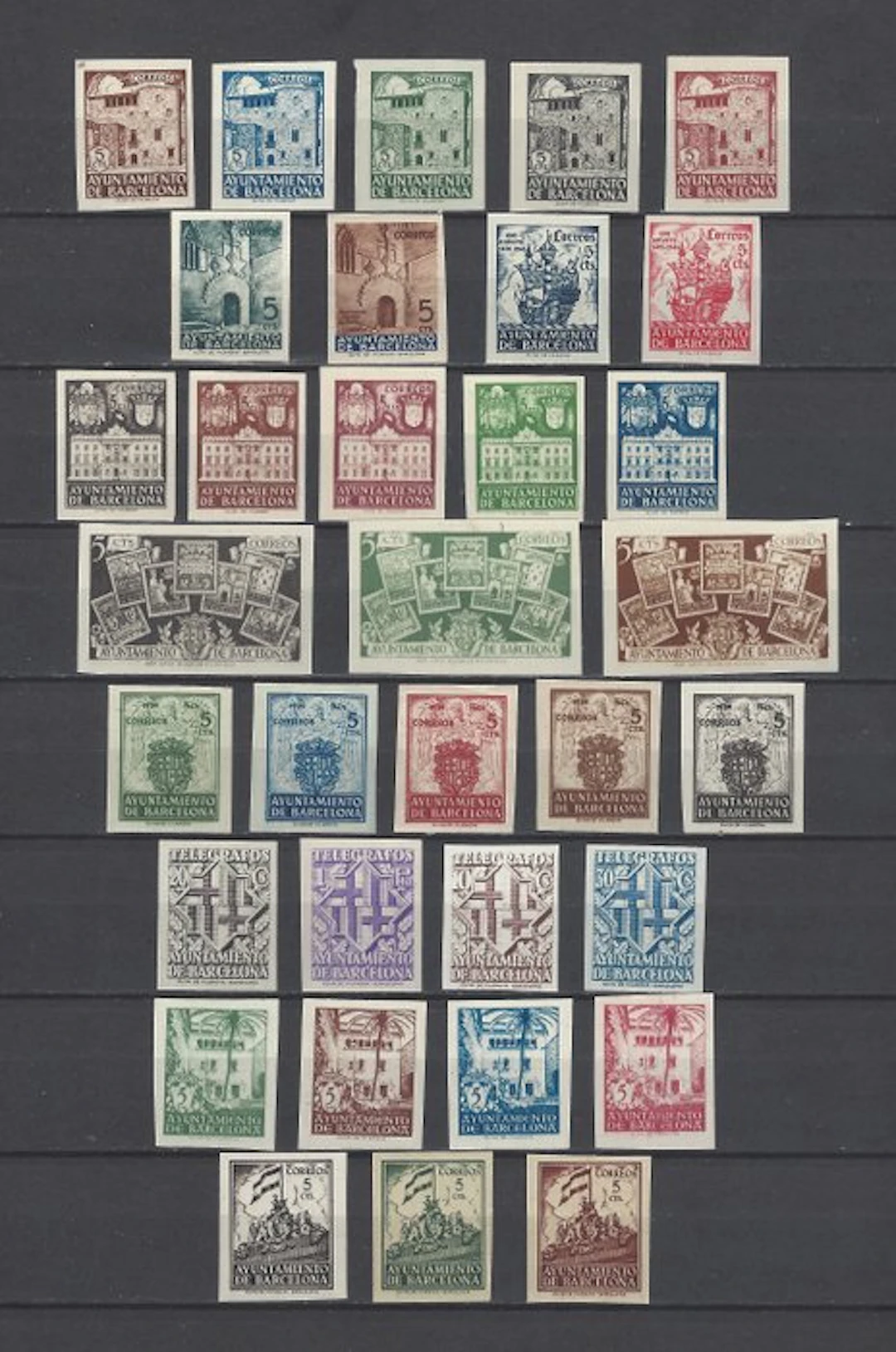 Spain 1936/1945 - Collection from Barcelona City Hall - sin dentar