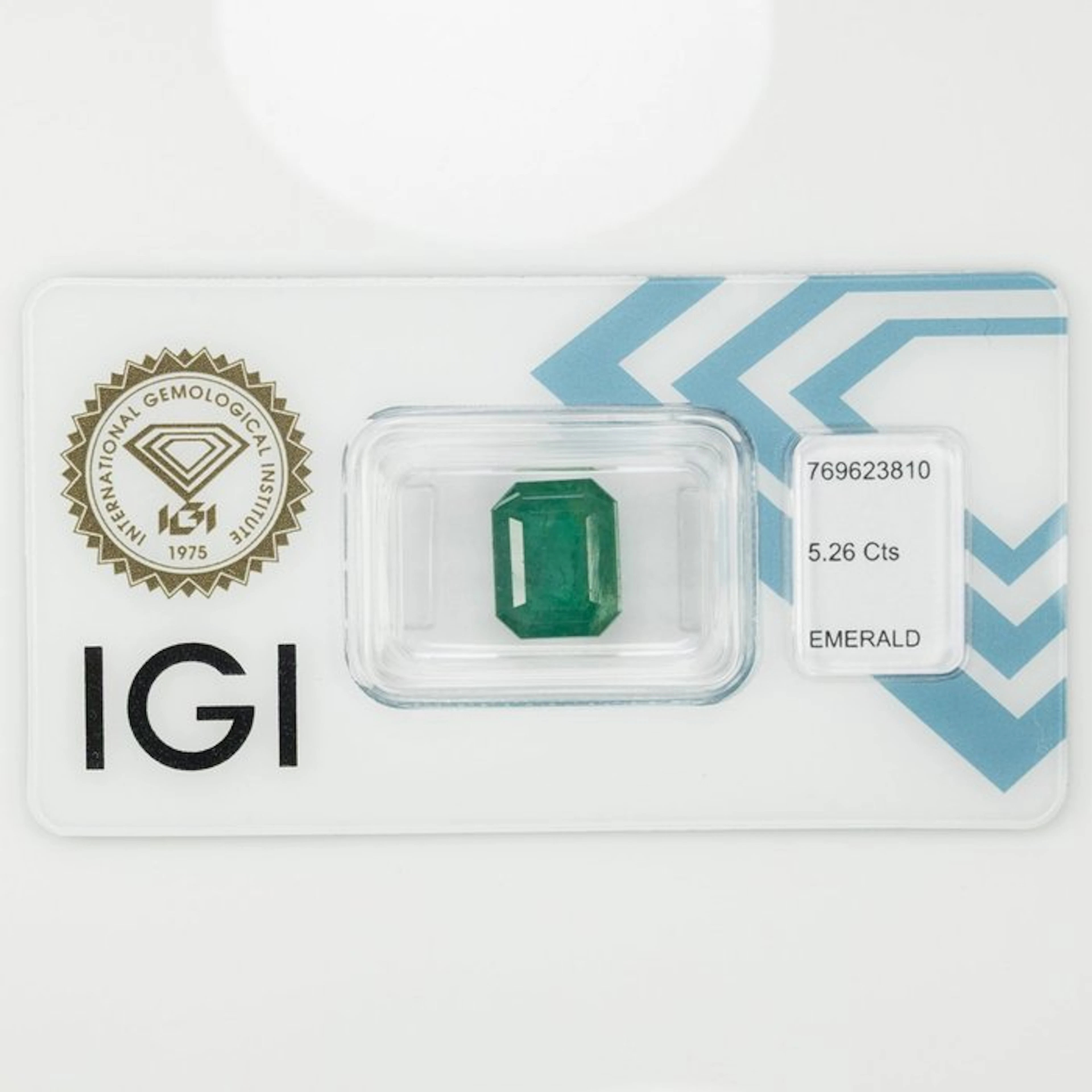 No reserve price - 1 pcs Green Emerald - 5.26 ct...