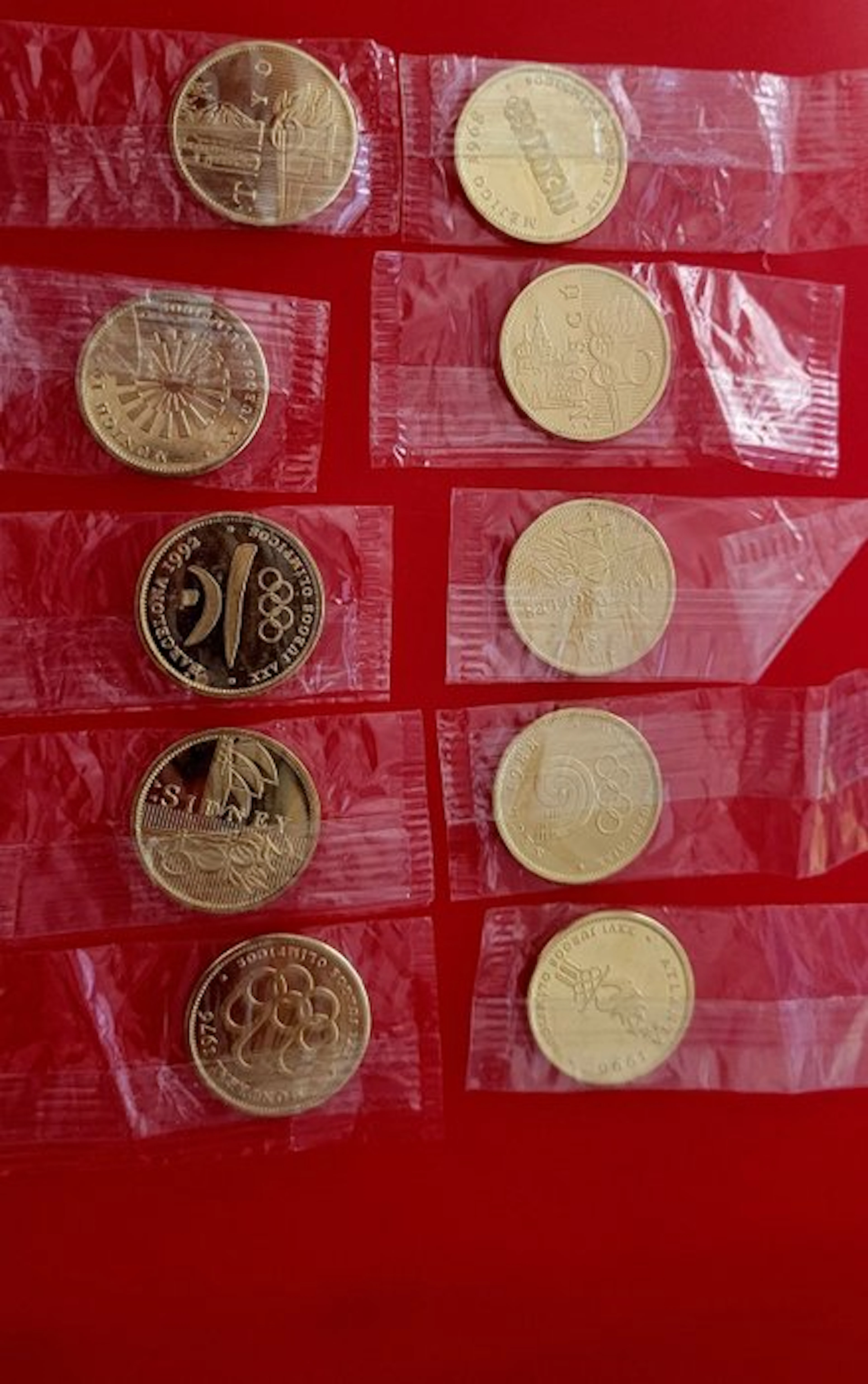 Olympic Games 22K gold coins - complete collection 1964-2000
