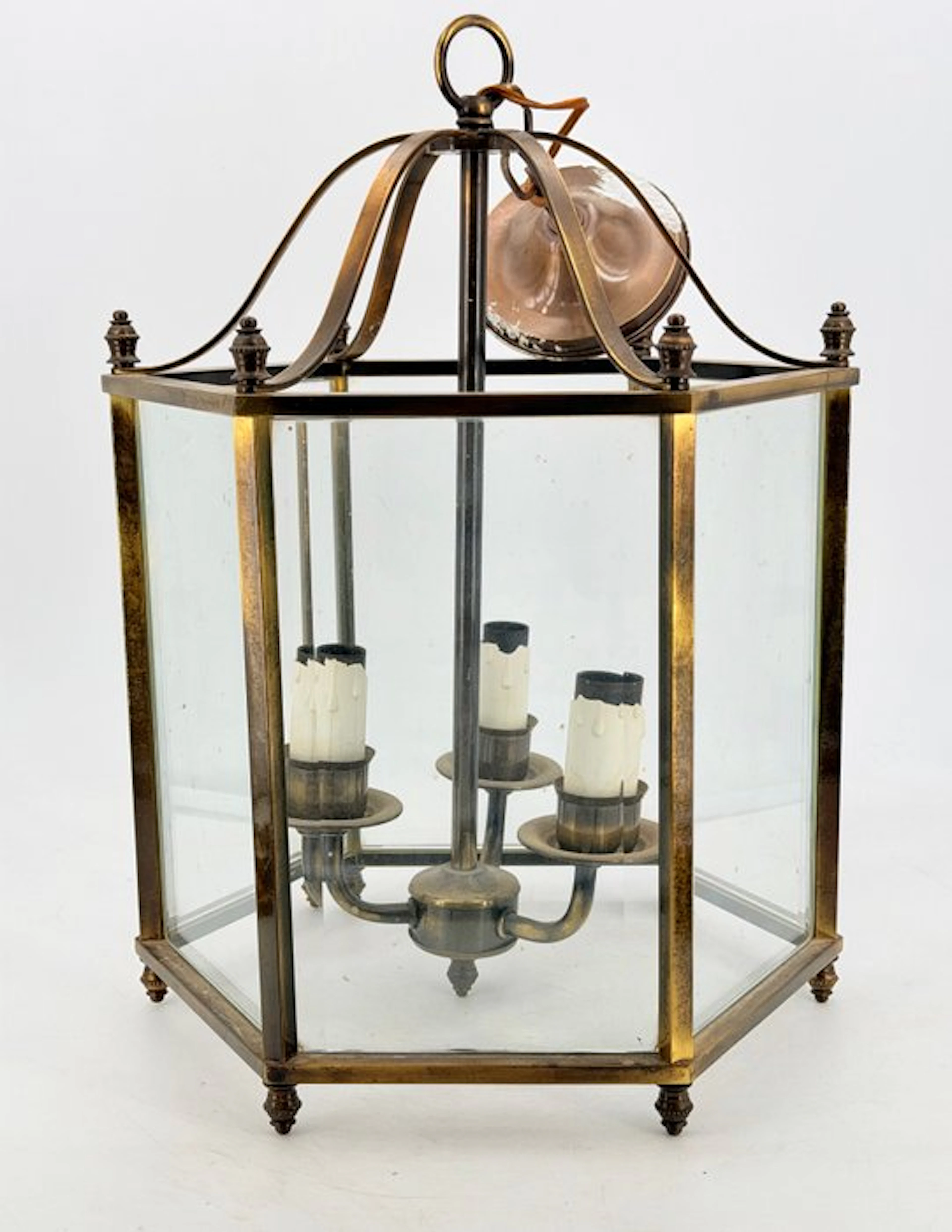 Lantern ceiling lamp - Great - Brass - Hexagonal flashlight