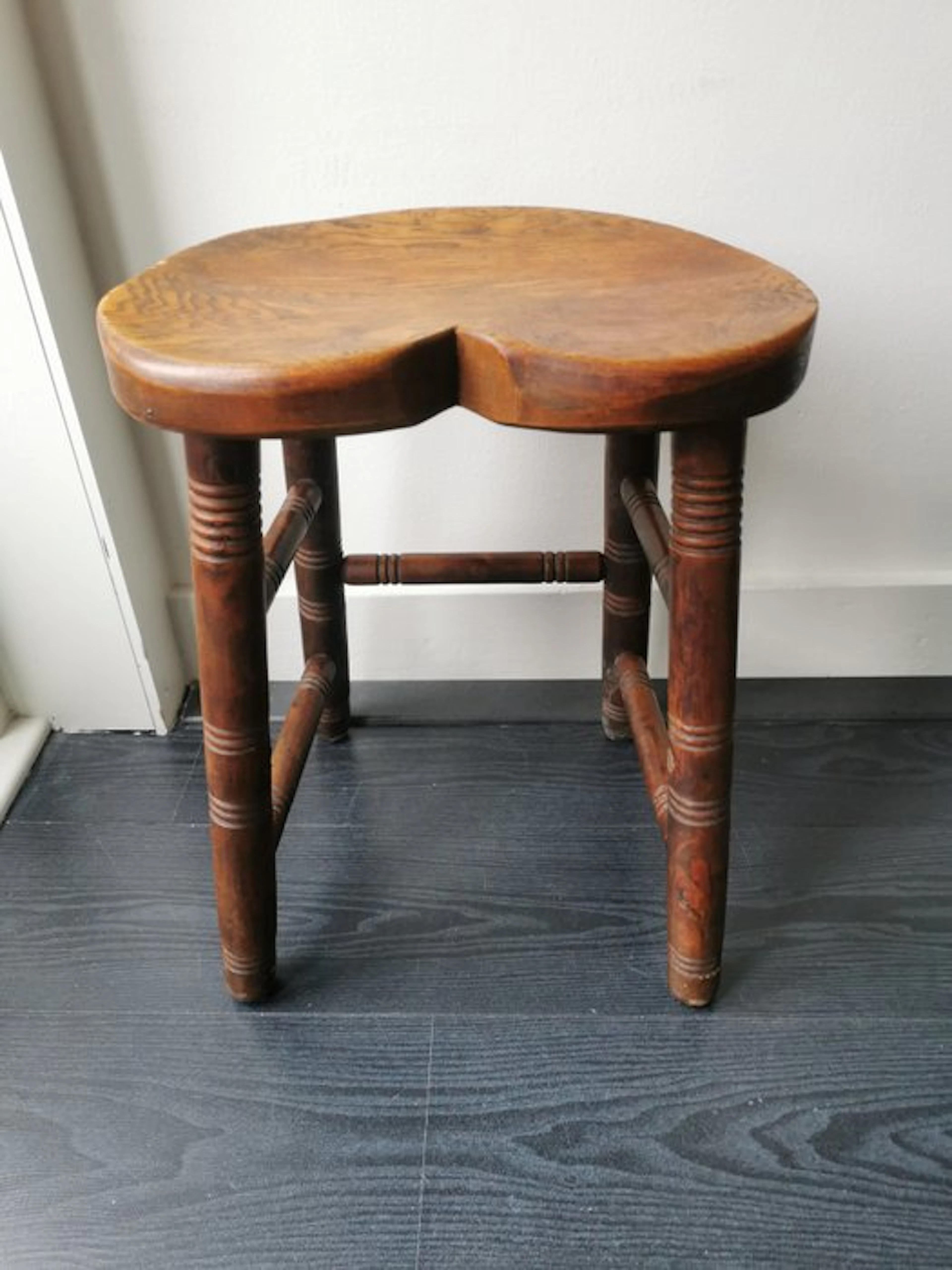 Stool - Wood - Saddle Stool arts and crafts