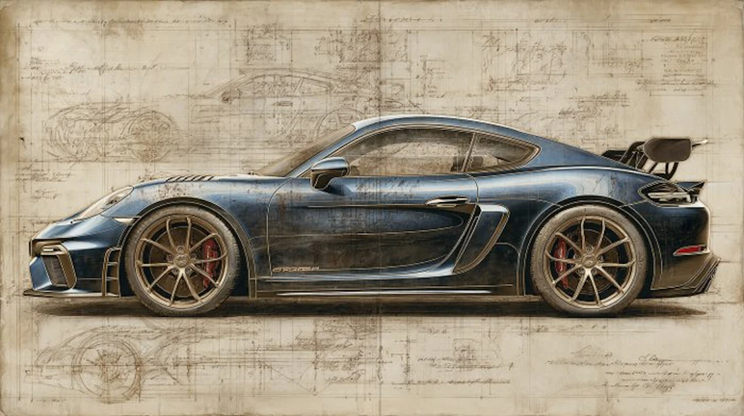 CREATIVE_HUB - Porsche GT4 RS in Da vinci Style