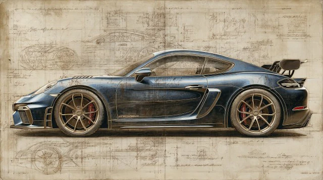 CREATIVE_HUB - Porsche GT4 RS in Da vinci Style