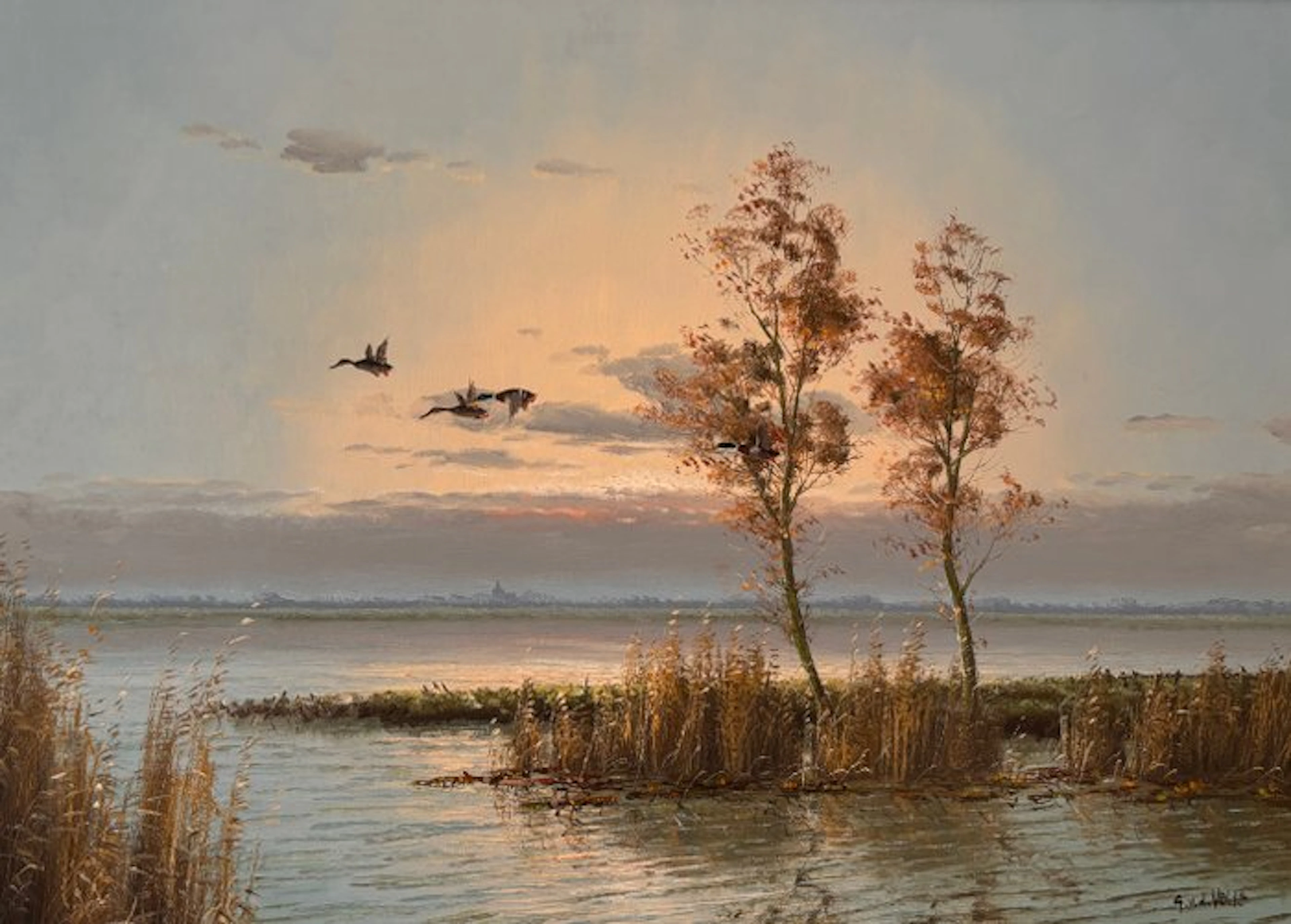 Gien Brouwer (1944-2023) - Herfst aan de Hollandse...