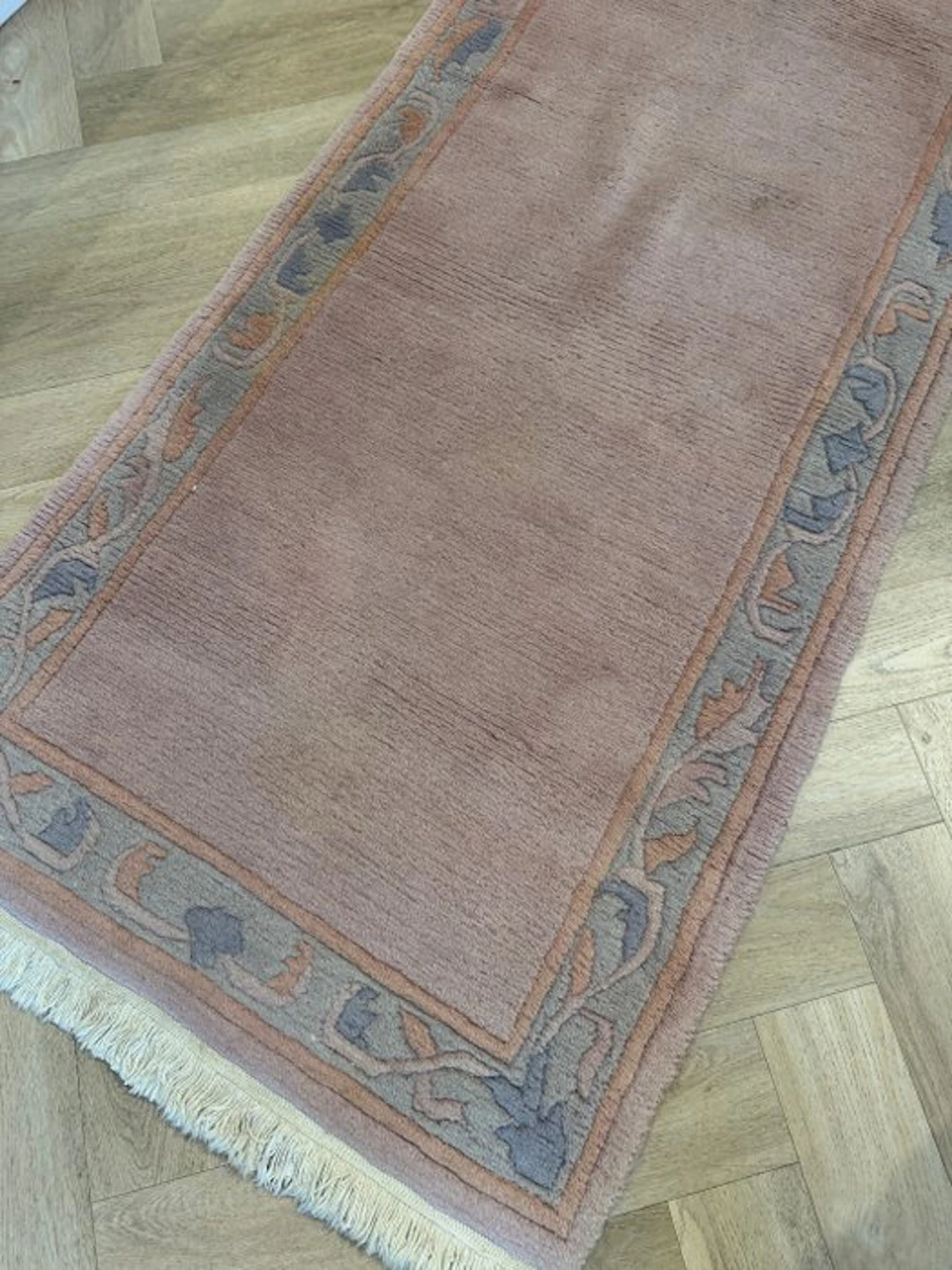 Modern design runner - no reserve price - hand-knotted...