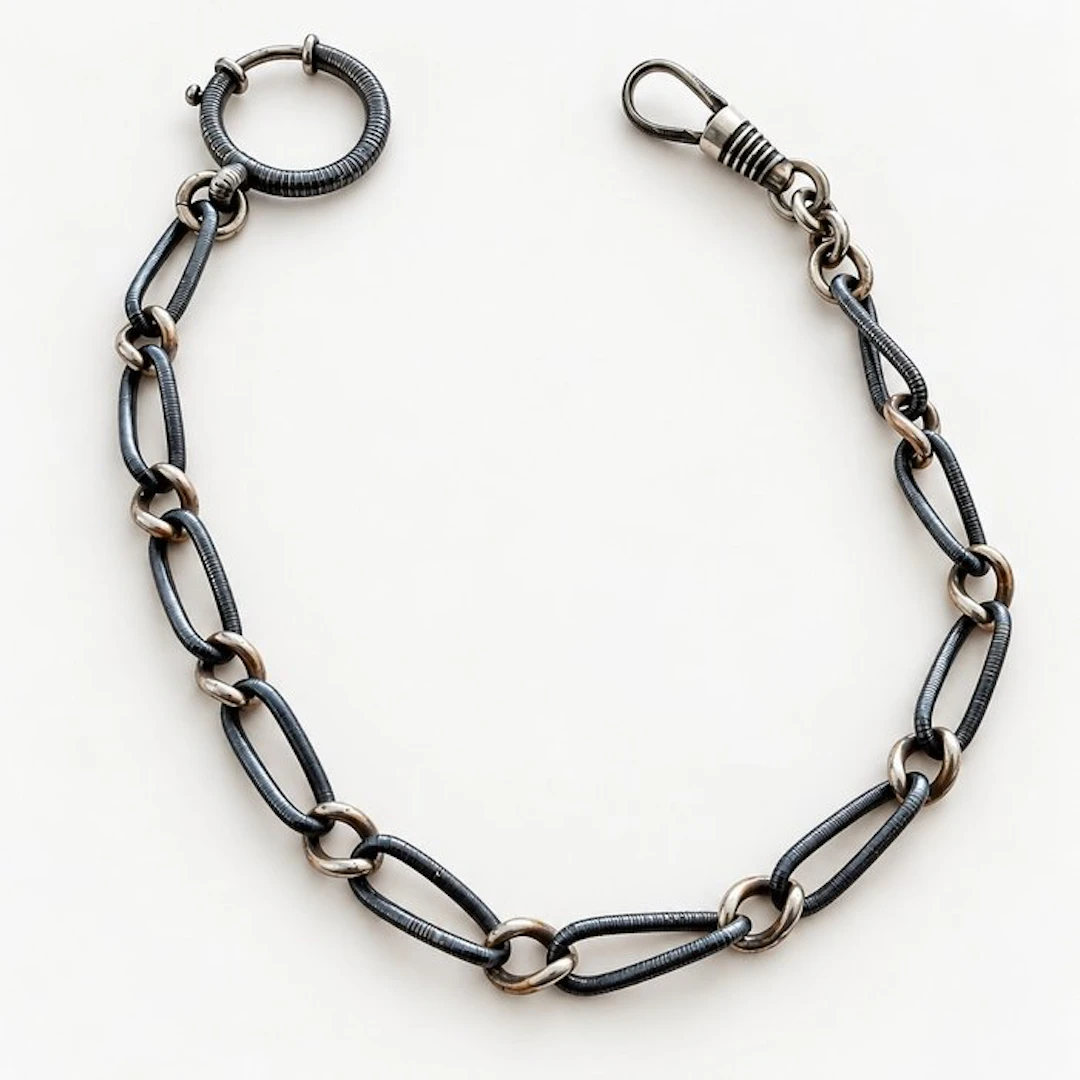Zilveren Niëllo vest zakhorloge ketting