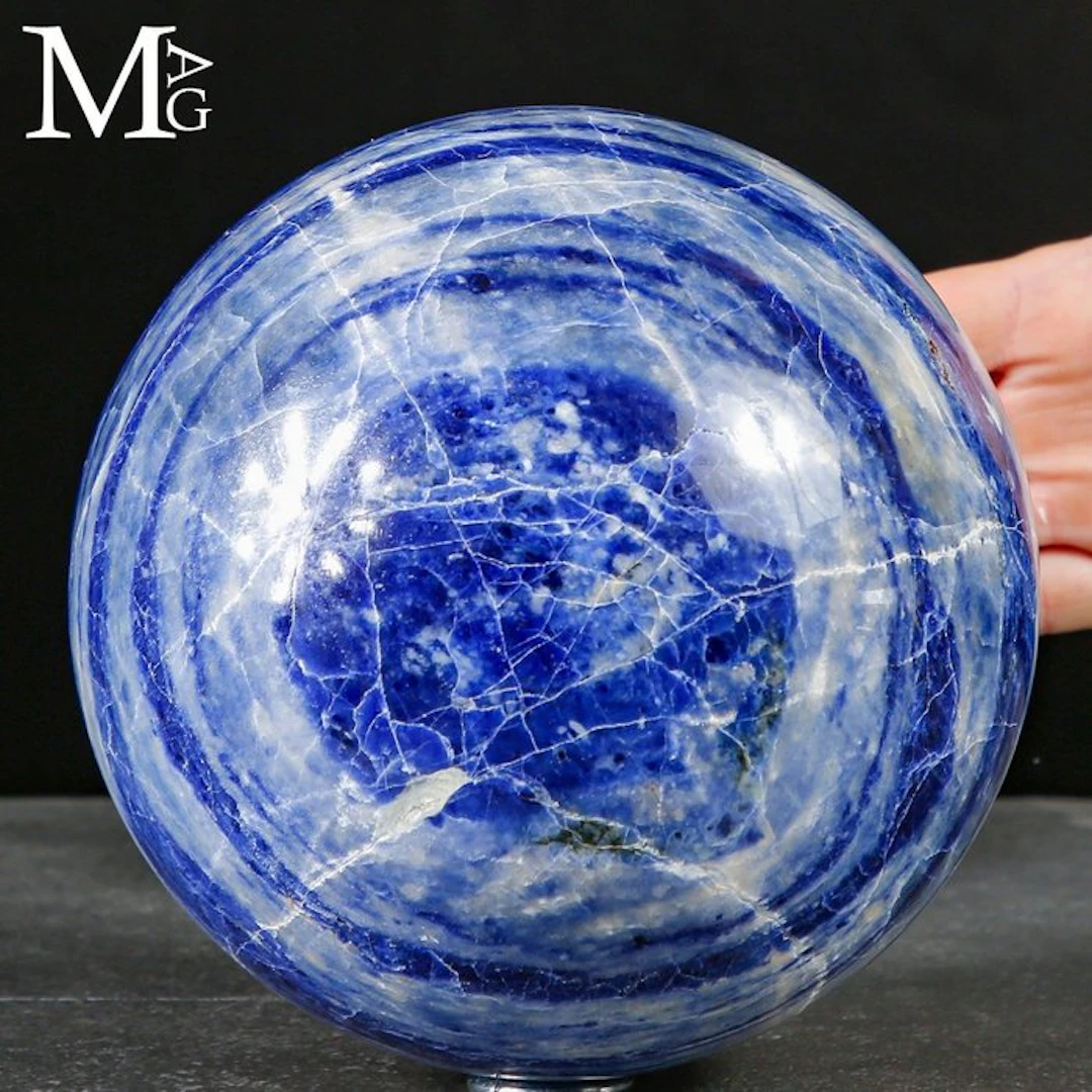 Deep Blue Sodalite with Stark White Veining
