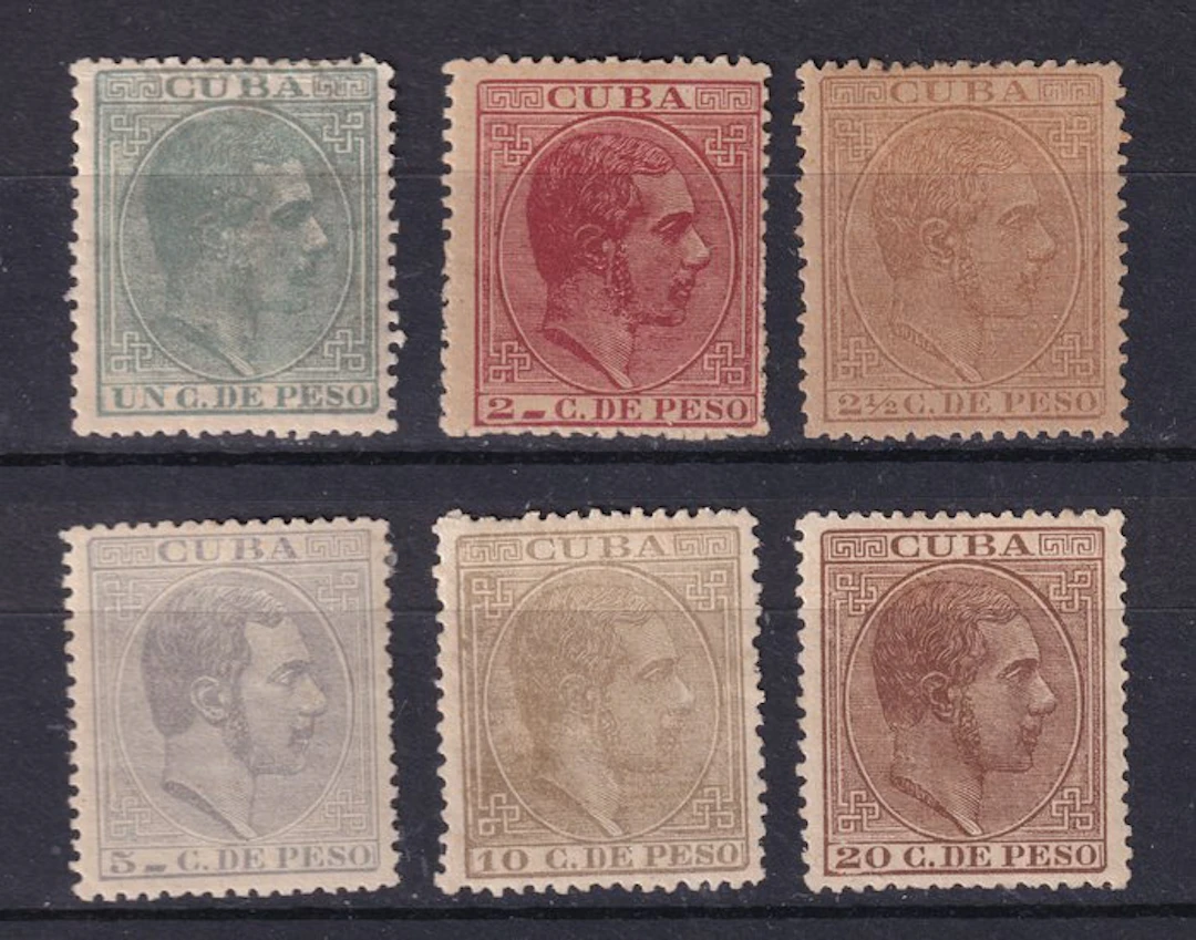 Spanish Antilles - 1882 - Alfonso XII - Edifil 68/73 - Complete set