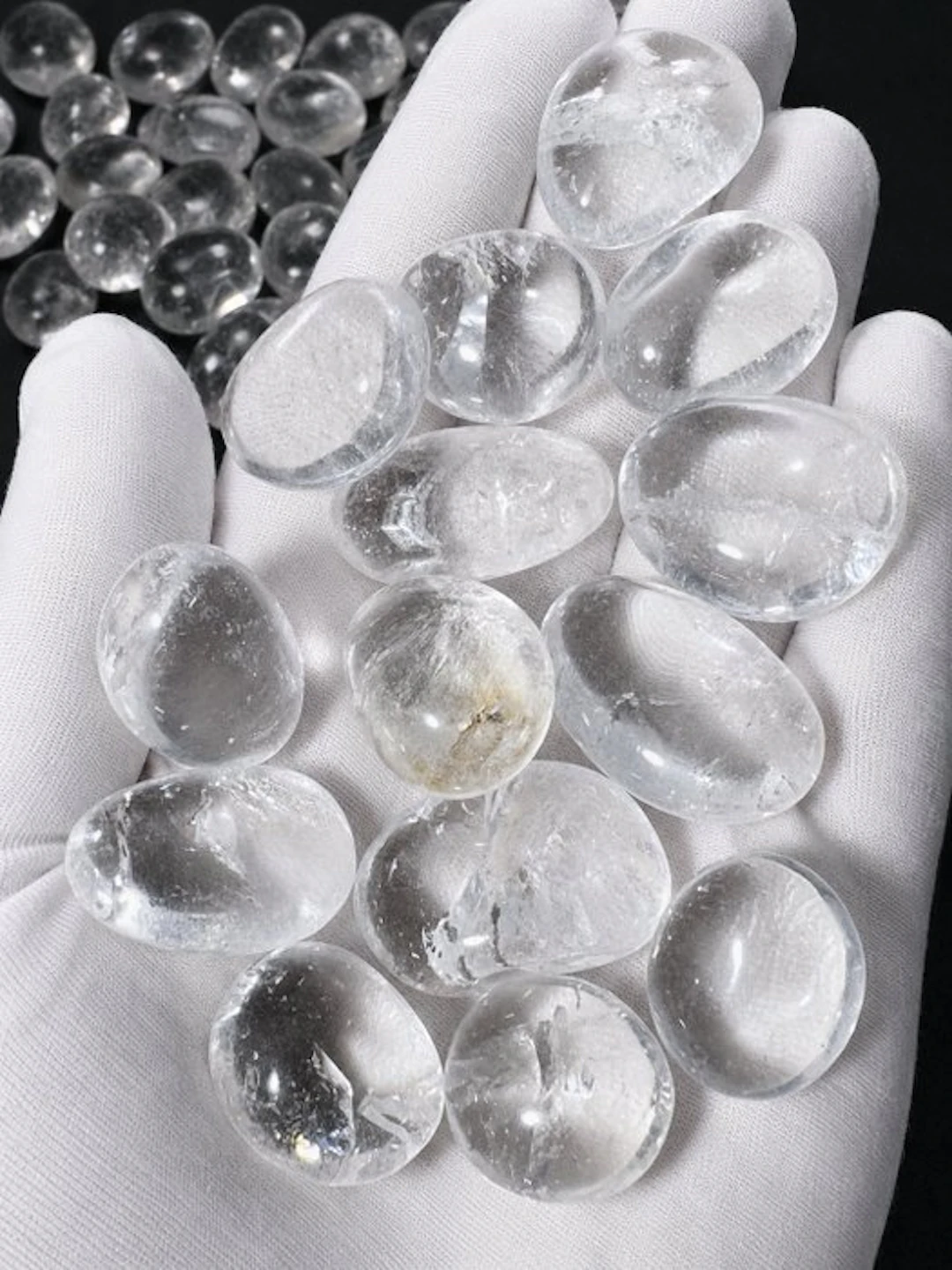 ***NO RESERVE*** Clear Quartz Tumble Stones – 1 kg parcel (90–95 pieces