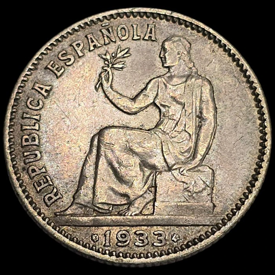 Spain. República Española. 1 Peseta 1933 *3-4* (No reserve price)