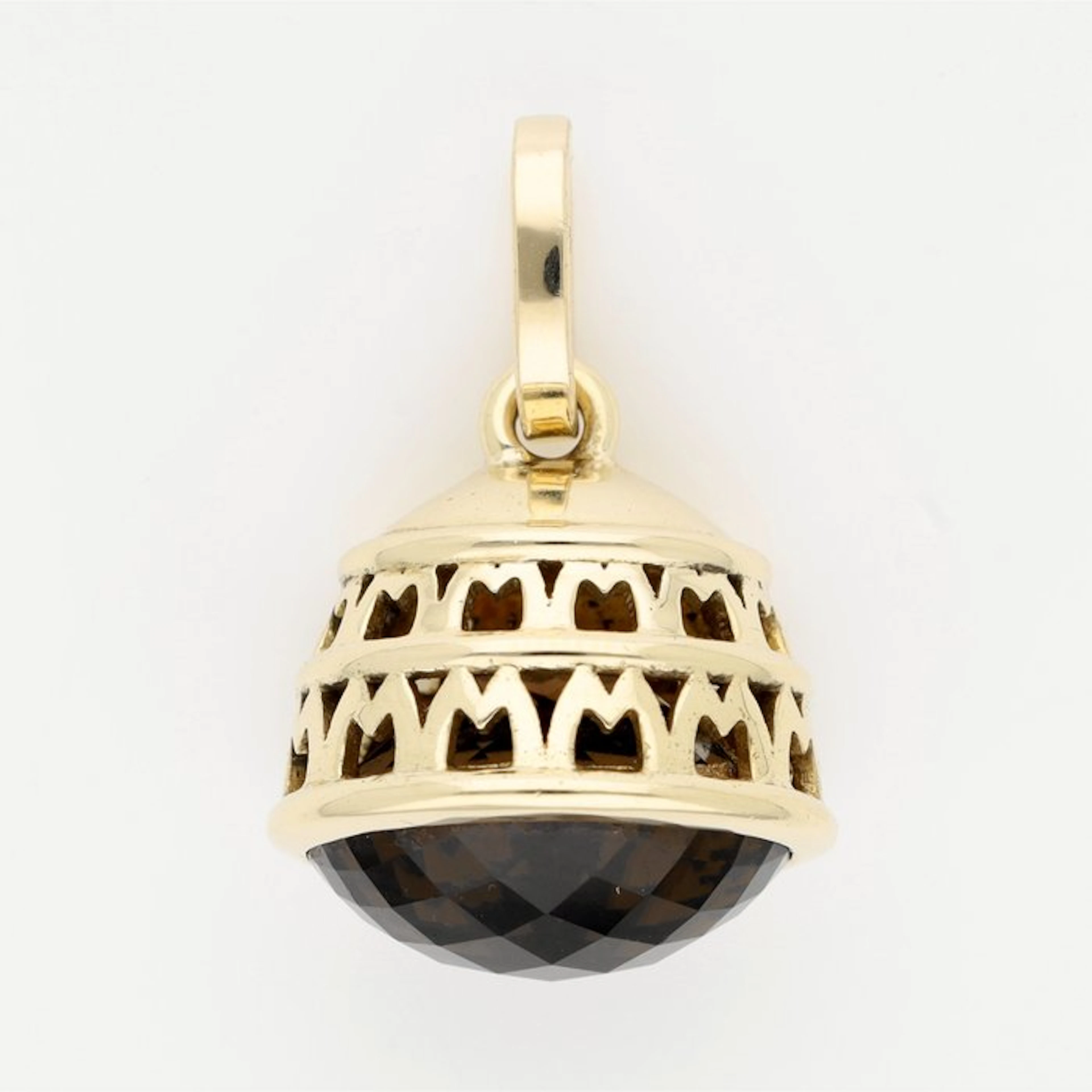 Pendant - 18 kt. Yellow gold - Smoky quartz