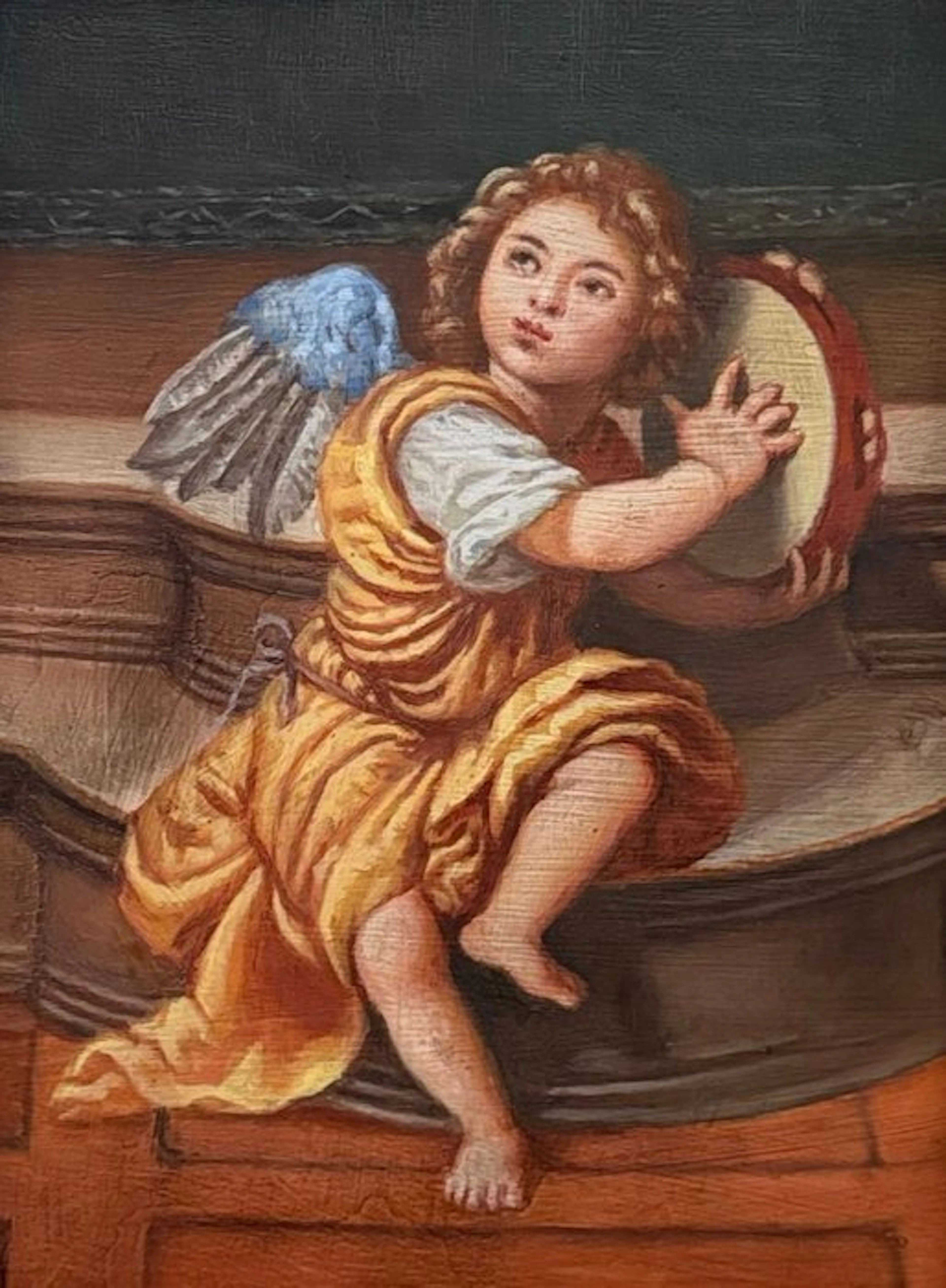 Tiziano Vecellio (1485-1576), after - Angelo con tamburello