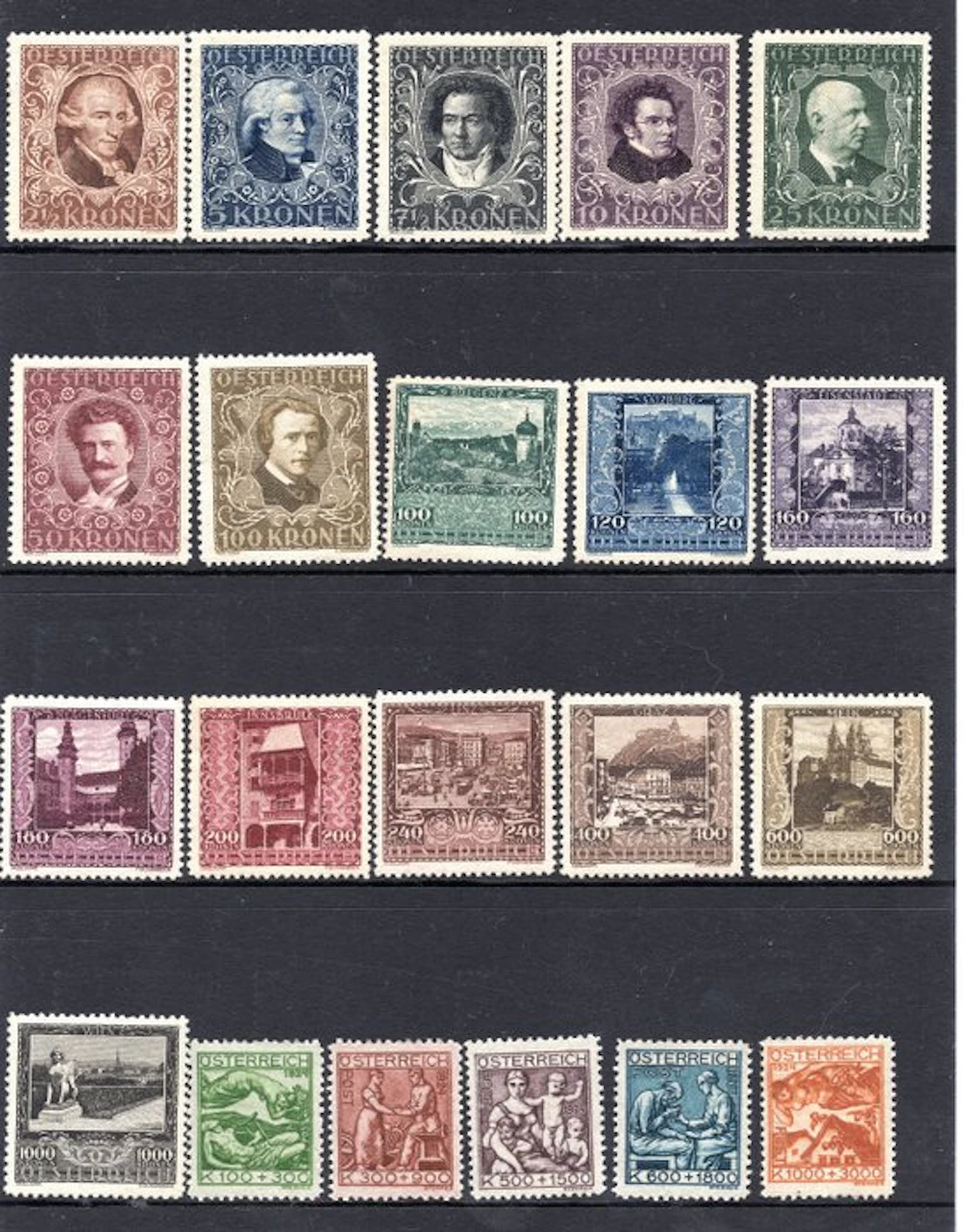 Austria 1922/1924 - Selection of 3 models - Free...