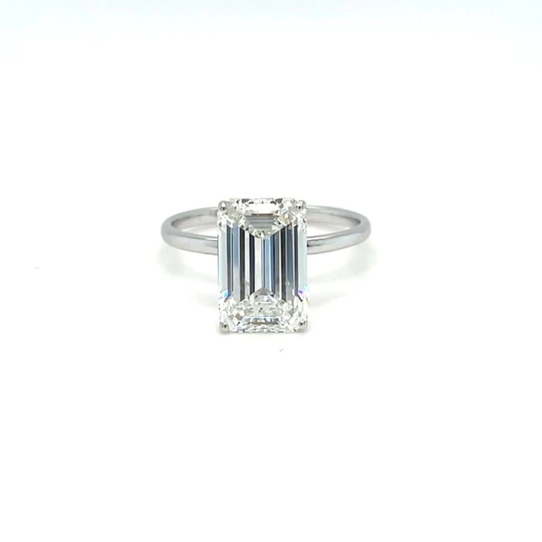 No reserve price - Ring - 14 kt. White gold - 3.04ct. tw. Diamond (Lab-grown)