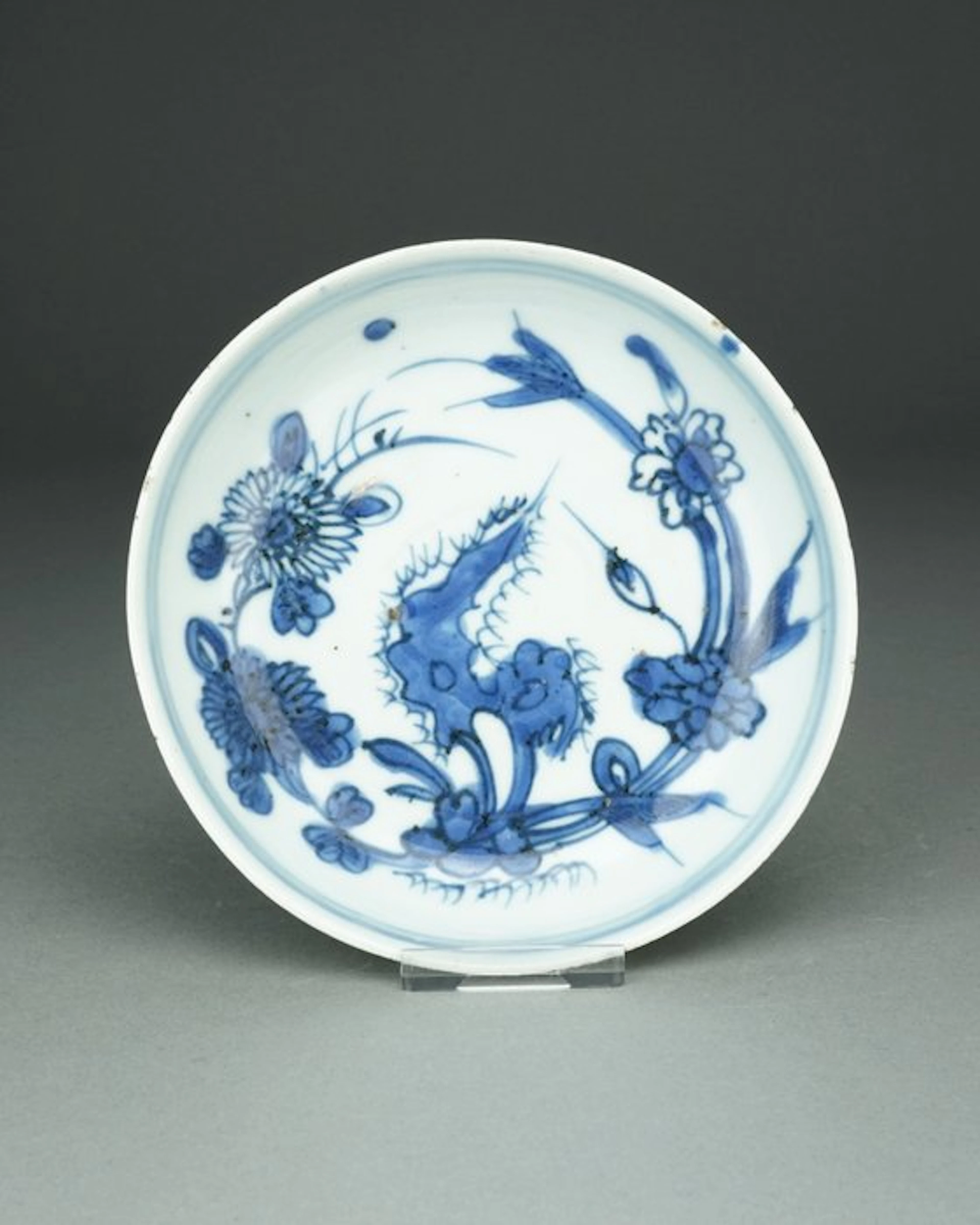 Floral Garden Scene - Porcelain - China - Ming Dynasty (1368-1644)