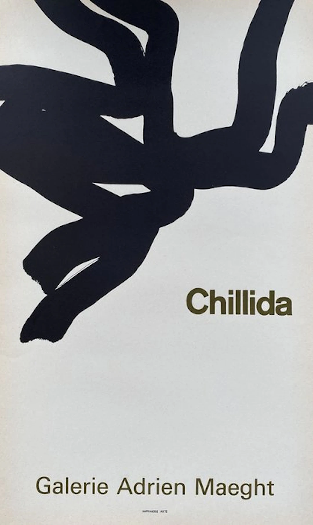 Eduardo Chillida (1924-2002) - Composition abstraite en noir et blanc