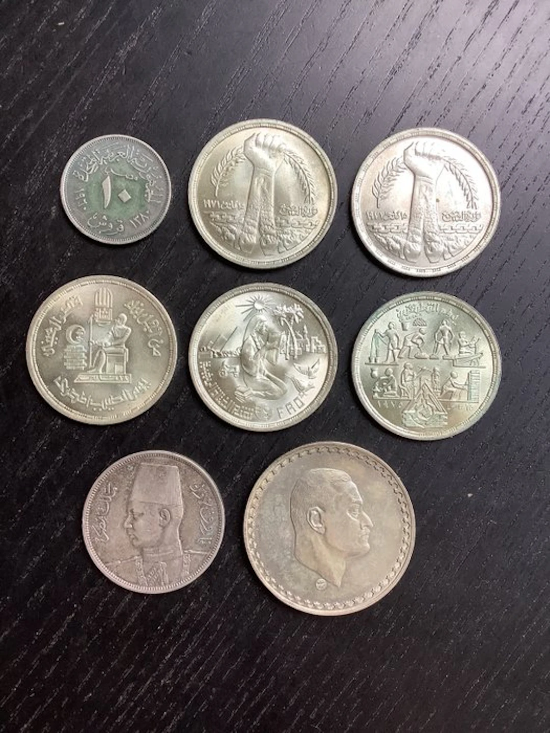 Egypt. 1939/1980, Lot 9 stuks (No reserve price)