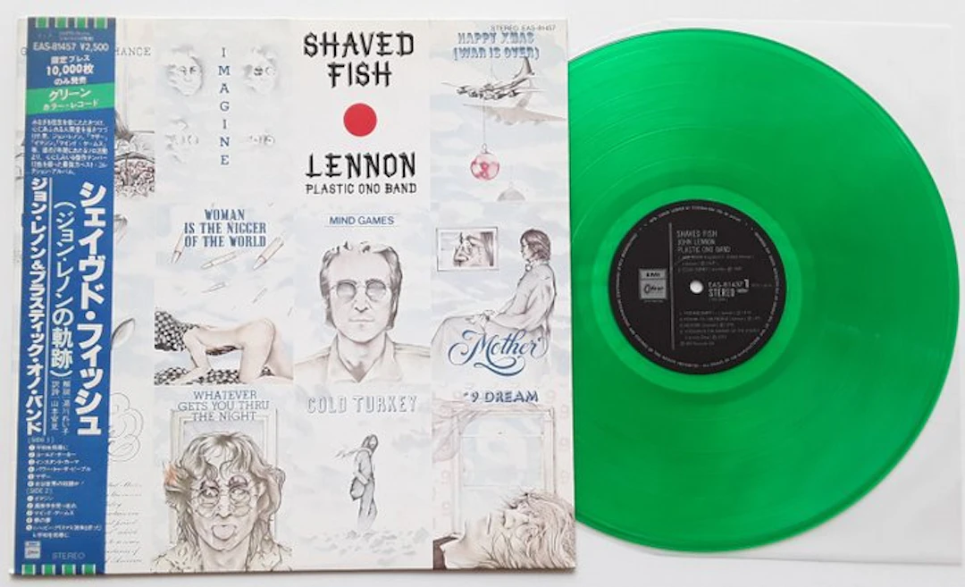 Beatles, John Lennon - LP - JAPAN - Shaved Fish - GREEN...