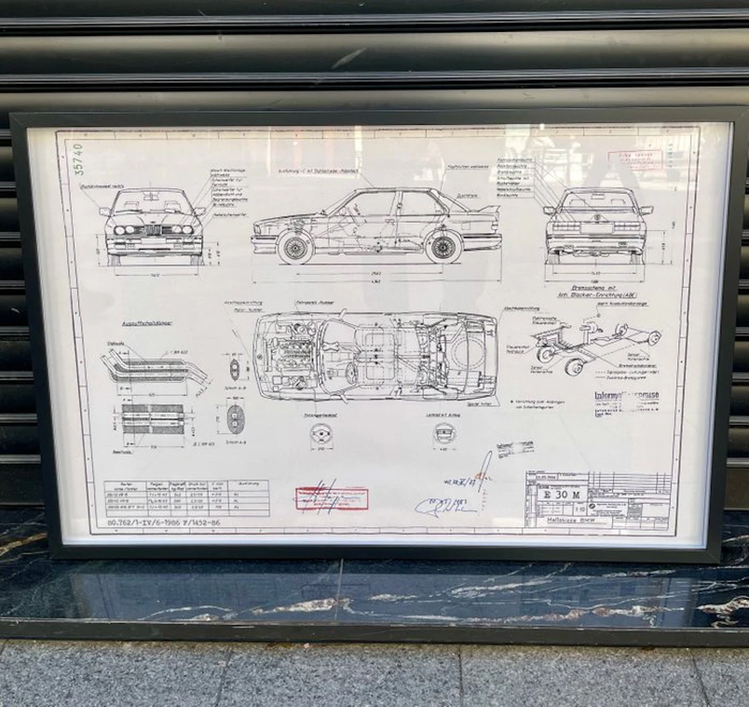 BMW M3 E30 - Technical Drawing - Frame - Design