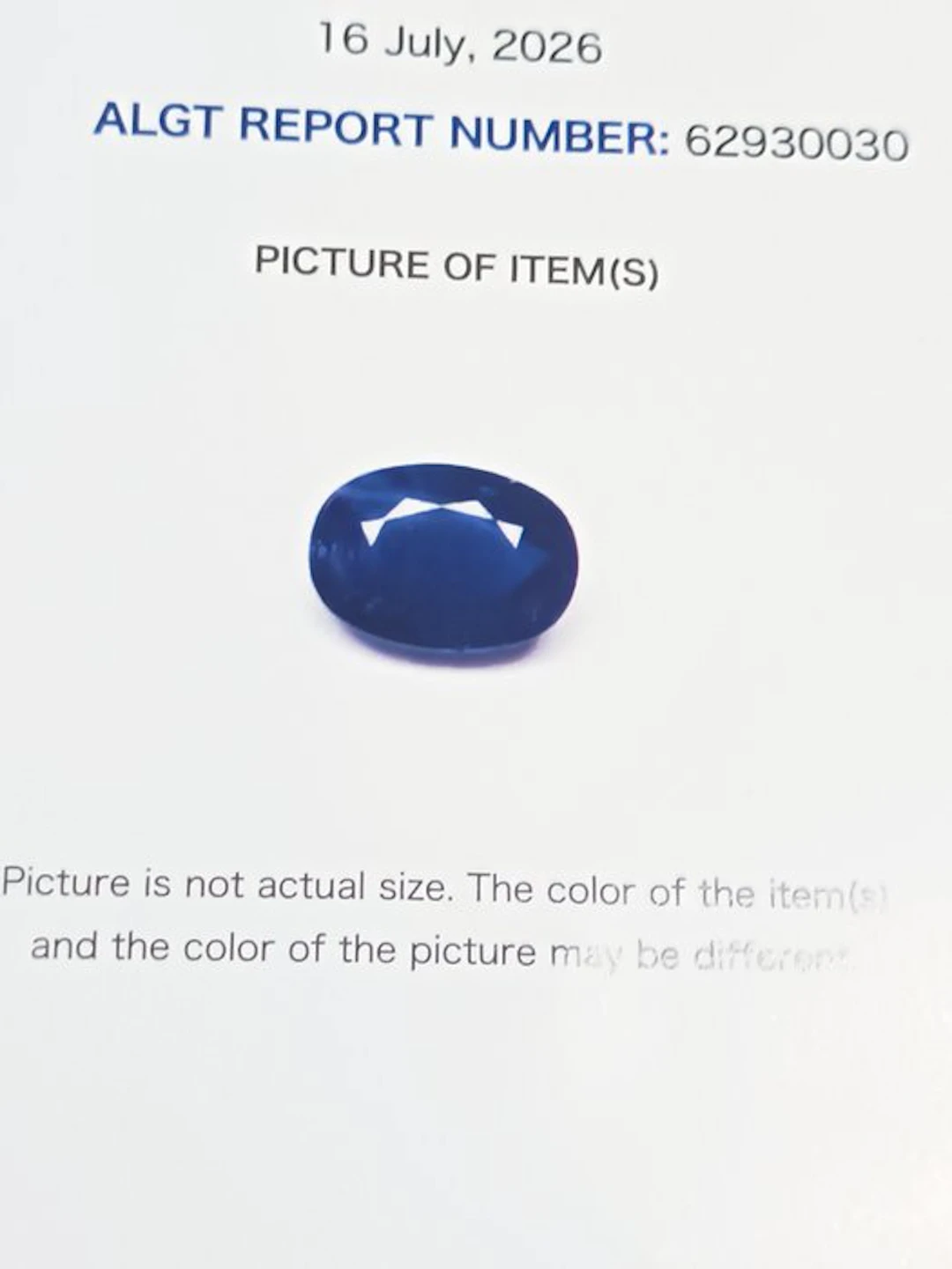 No reserve price - 1 pcs Blue Sapphire - 1.26 ct...
