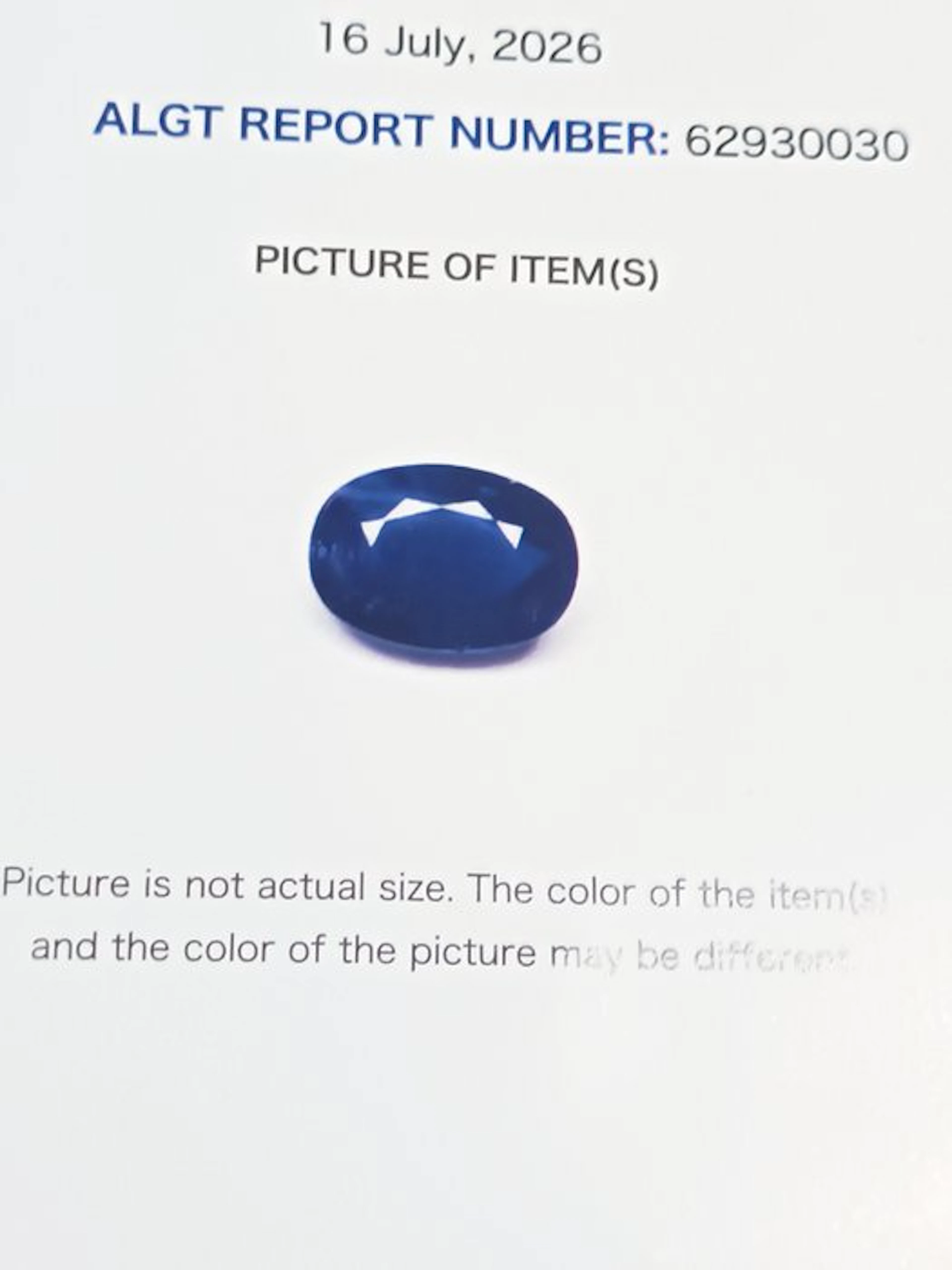 No reserve price - 1 pcs Blue Sapphire - 1.26 ct...